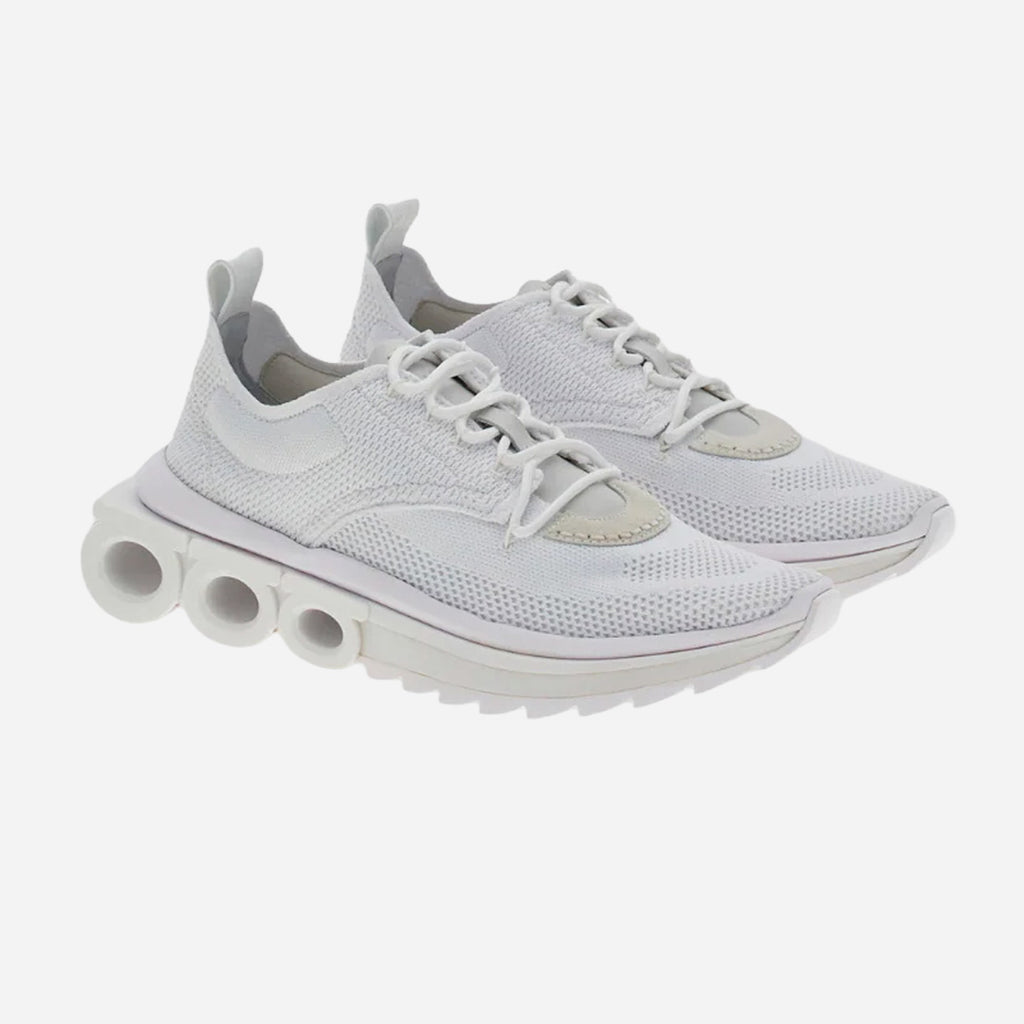 Tenis Blancos Hombre Con Placa Gancini S.F.