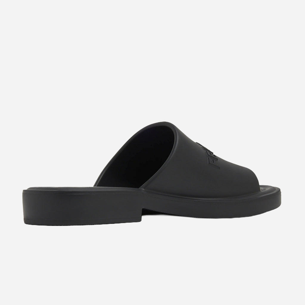 Sandalias Hombre Negras Logo S.F.