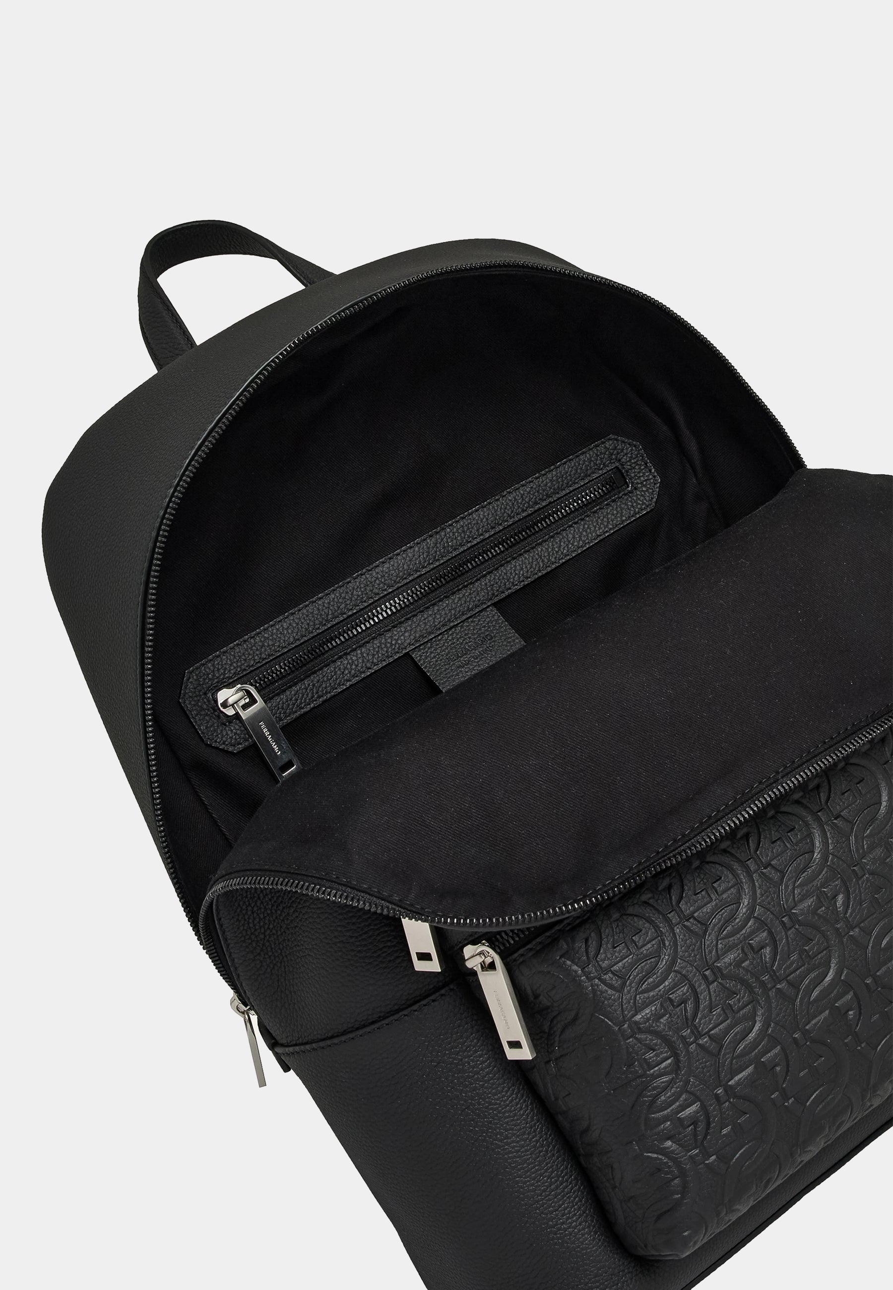 Backpack Negro Cuero + Fabric T-Unic