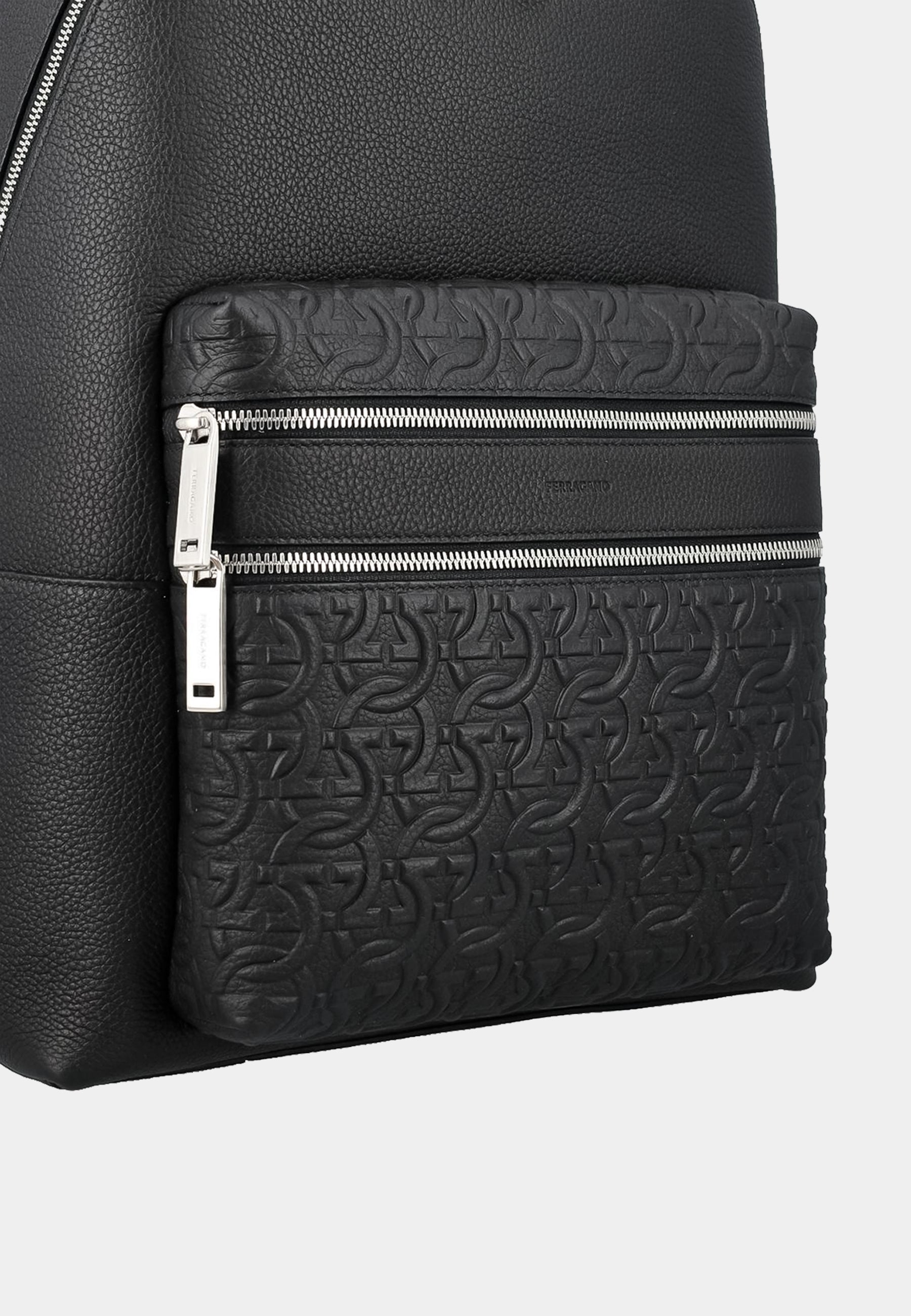 Backpack Negro Cuero + Fabric T-Unic