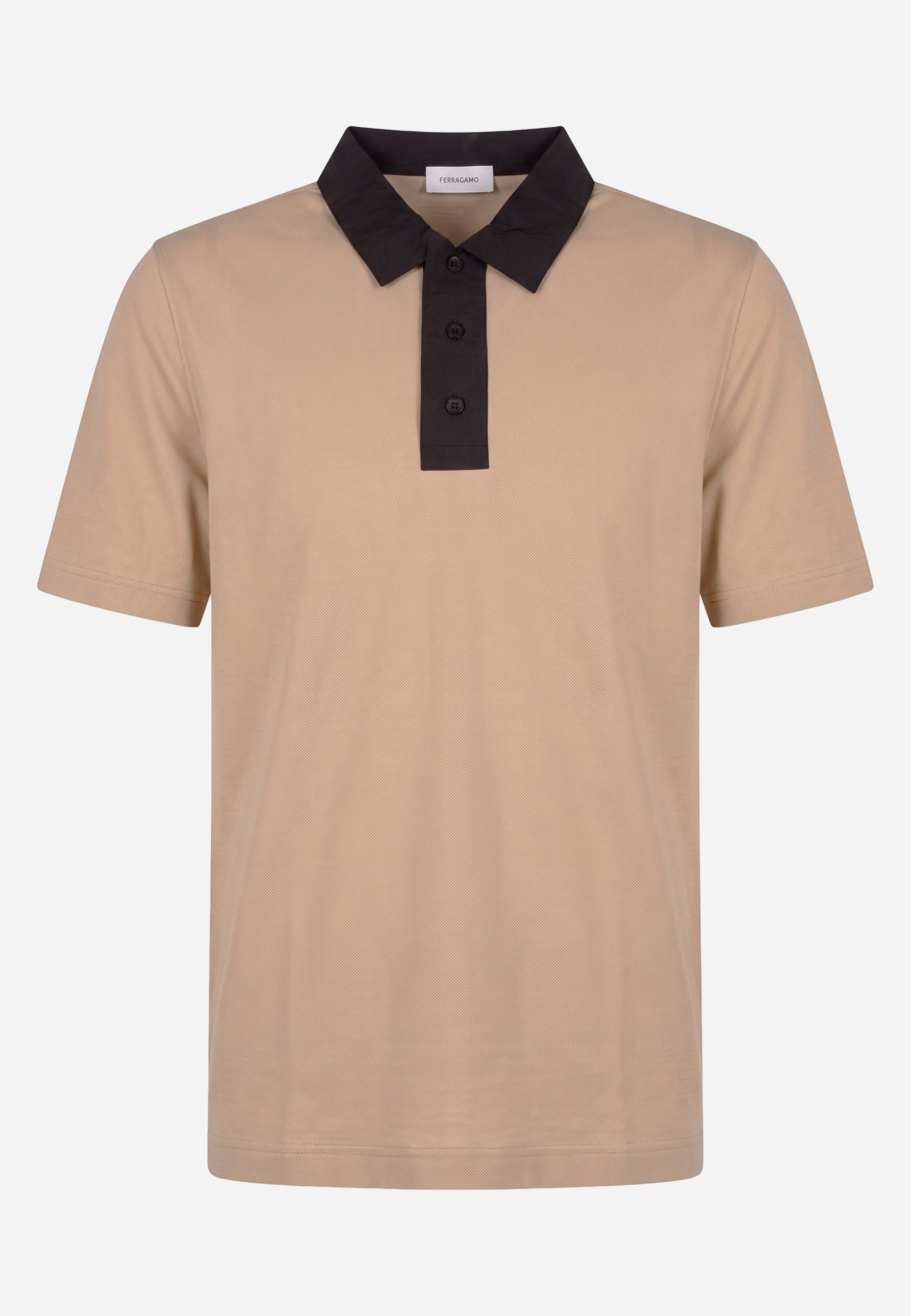 Camiseta Polo de Piqué Beige S.F.
