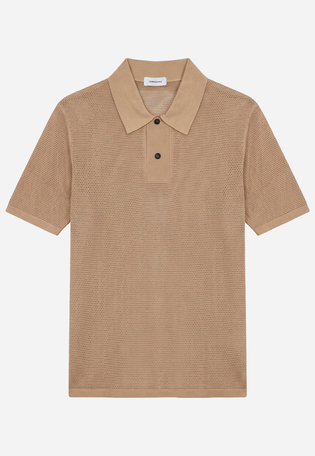 Camiseta Polo Texturizada Beige S.F.