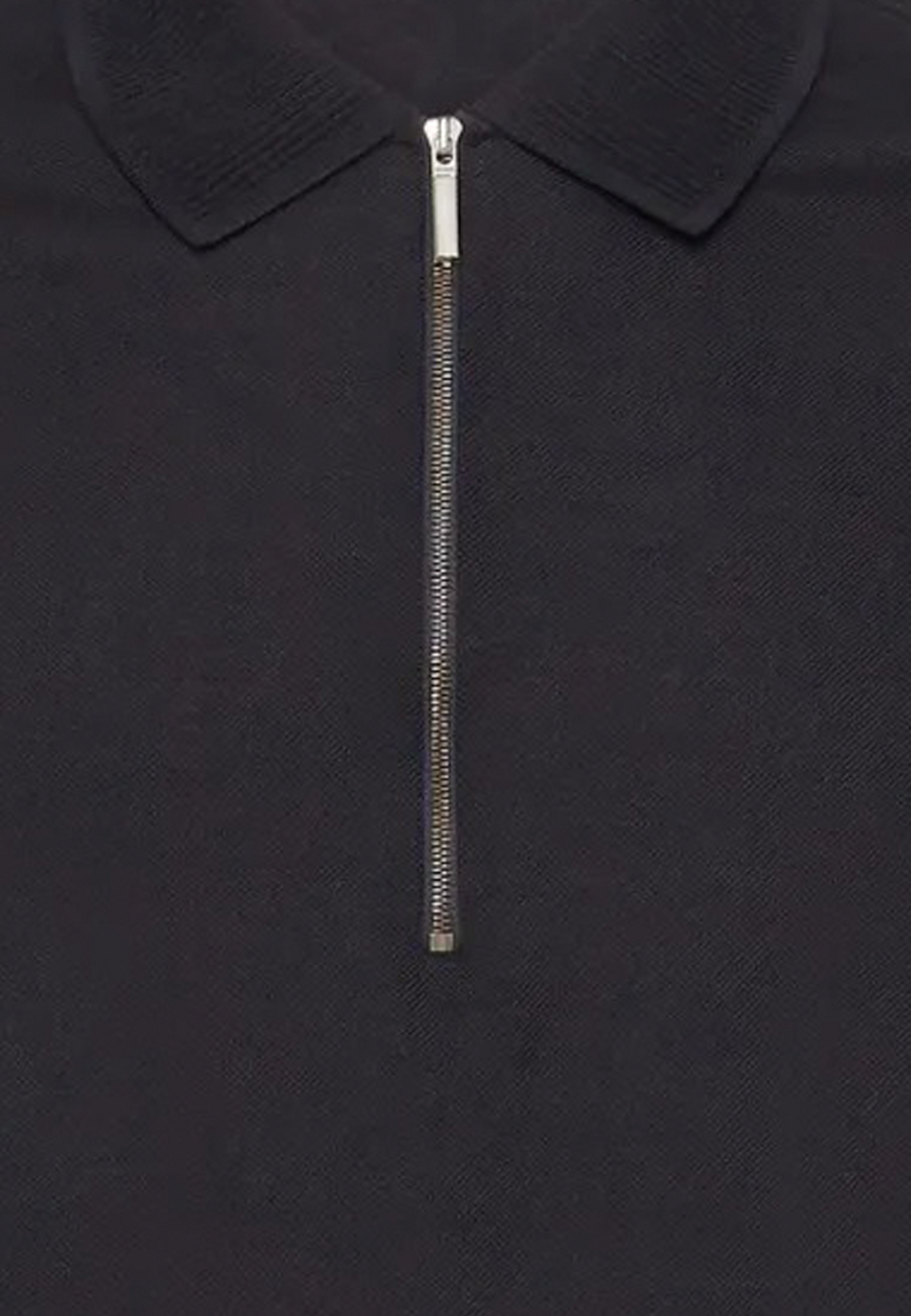 Camiseta Polo con Cremallera Negra S.F.