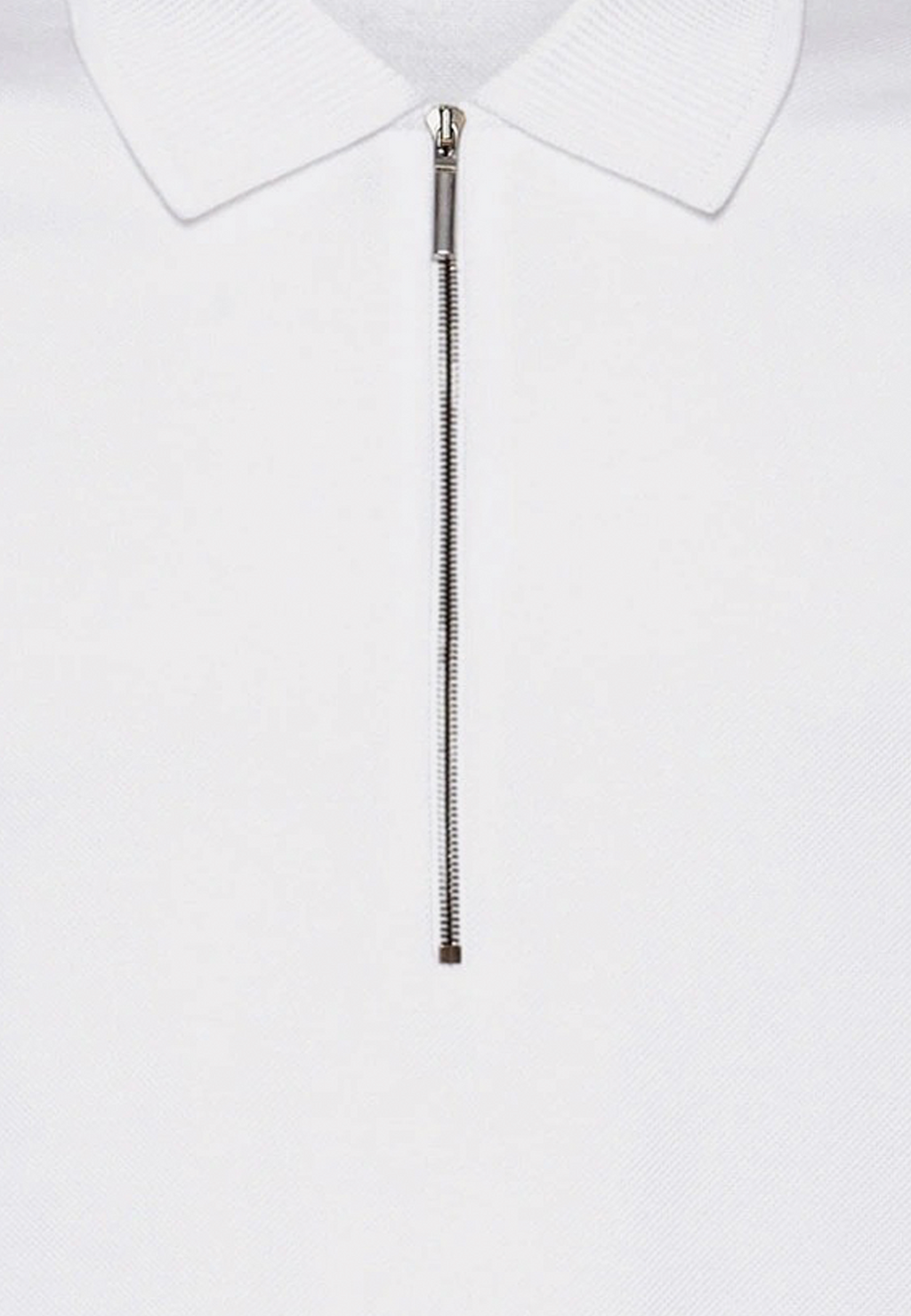 Camiseta Polo con Cremallera Blanca S.F.