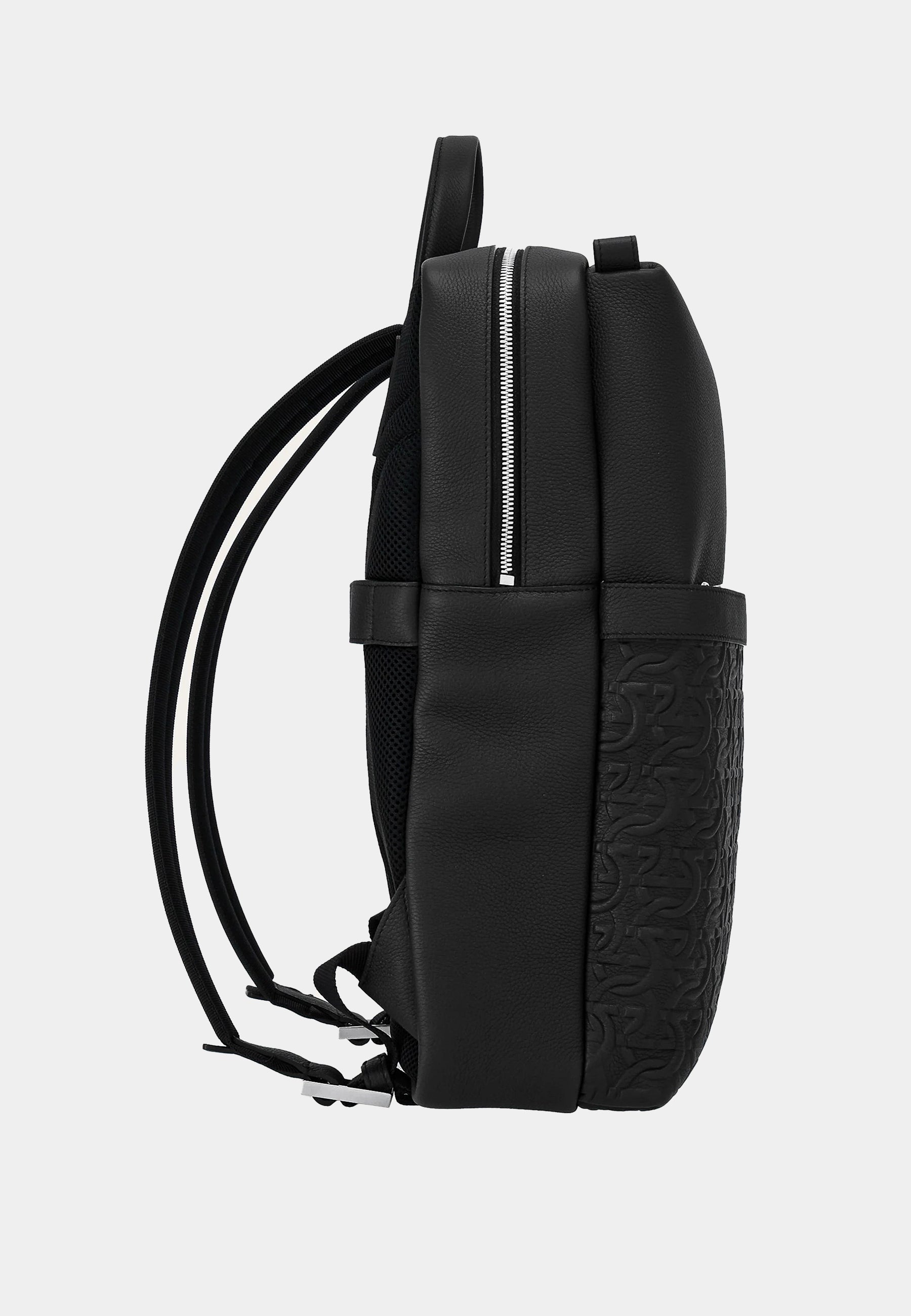 Backpack Negro Cuero + Fabric T-Unic