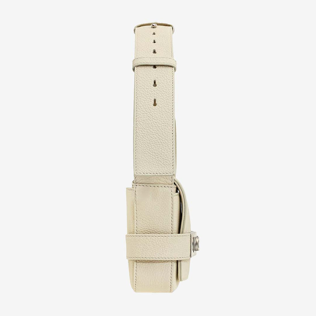 Bolso de Cuero Blanco Lujo Hombre