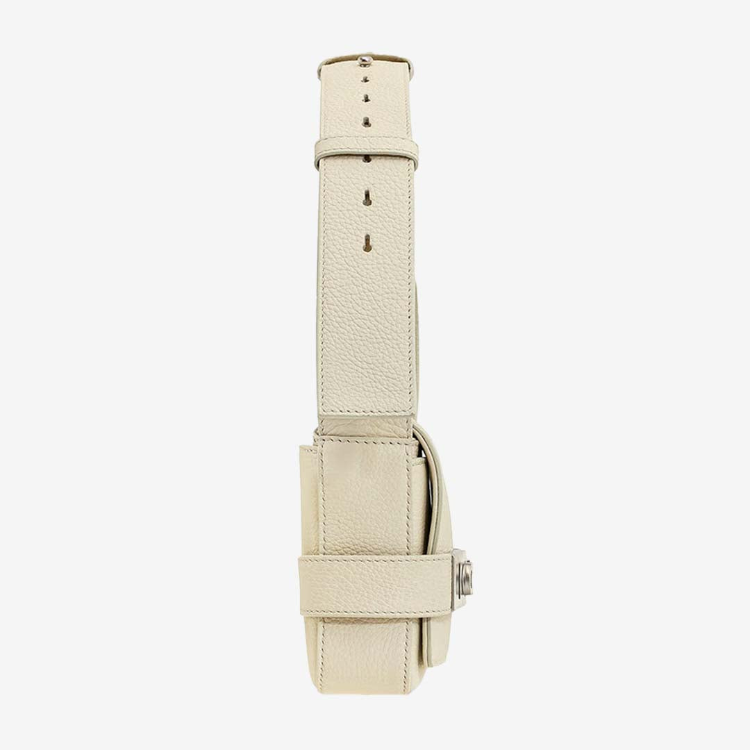 Bolso de Cuero Blanco Lujo Hombre