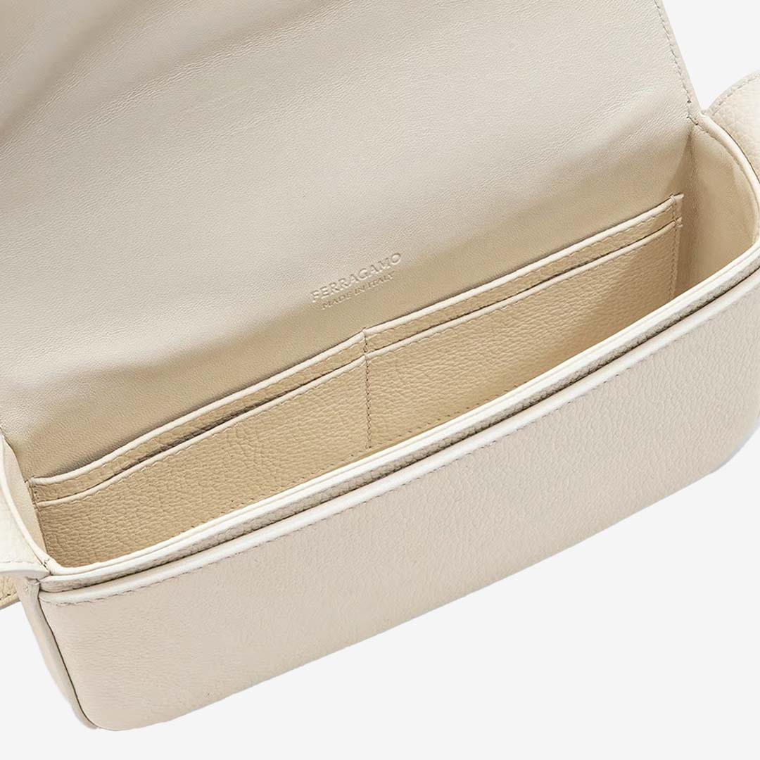 Bolso de Cuero Blanco Lujo Hombre