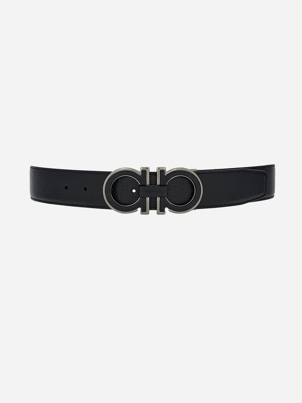 Cinturón Negro/Azul Reversible en Cuero