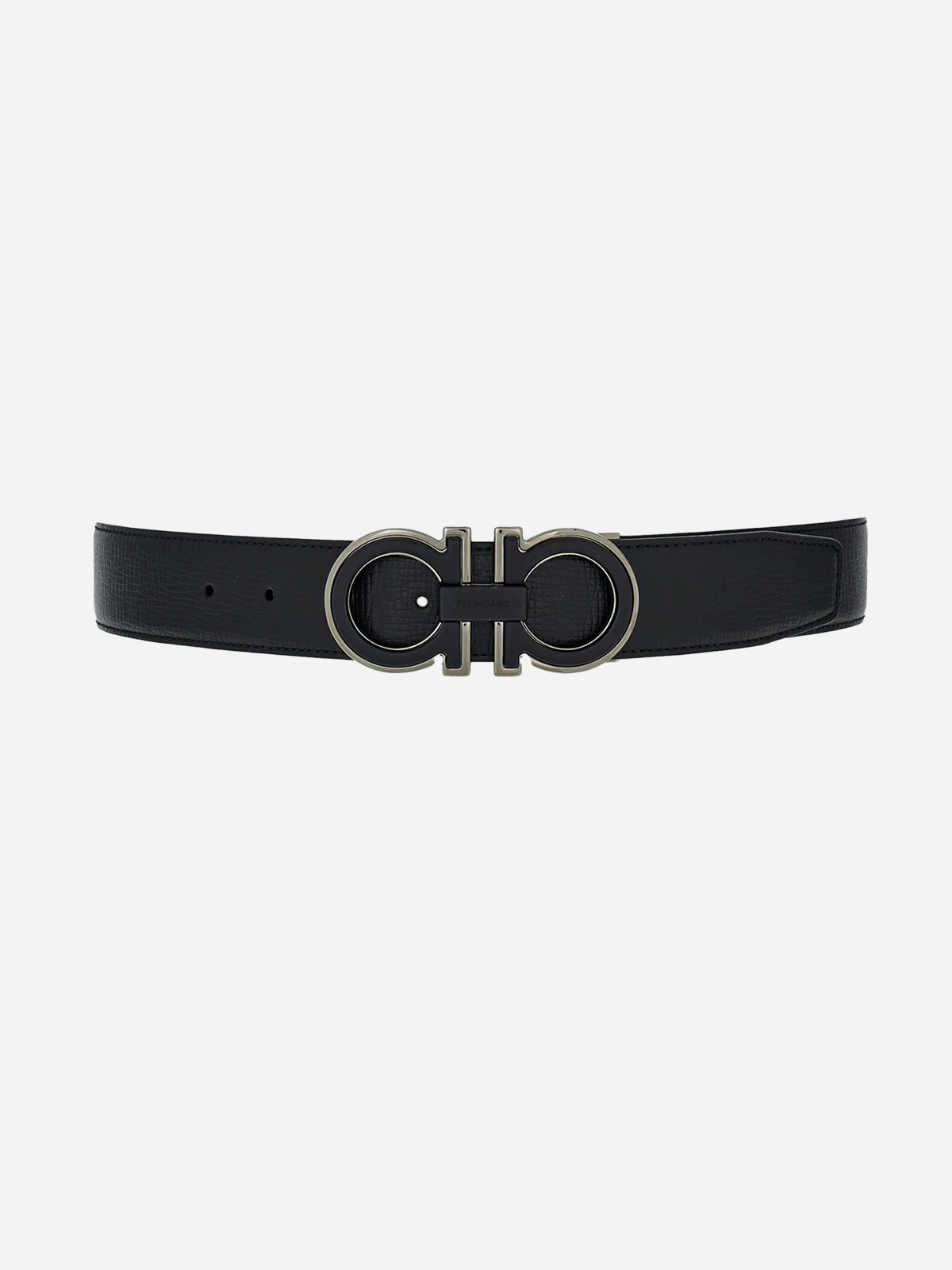 Cinturón Negro/Azul Reversible en Cuero