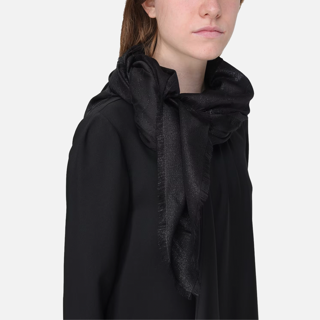 Bufanda Negra con Micro Lentejuelas