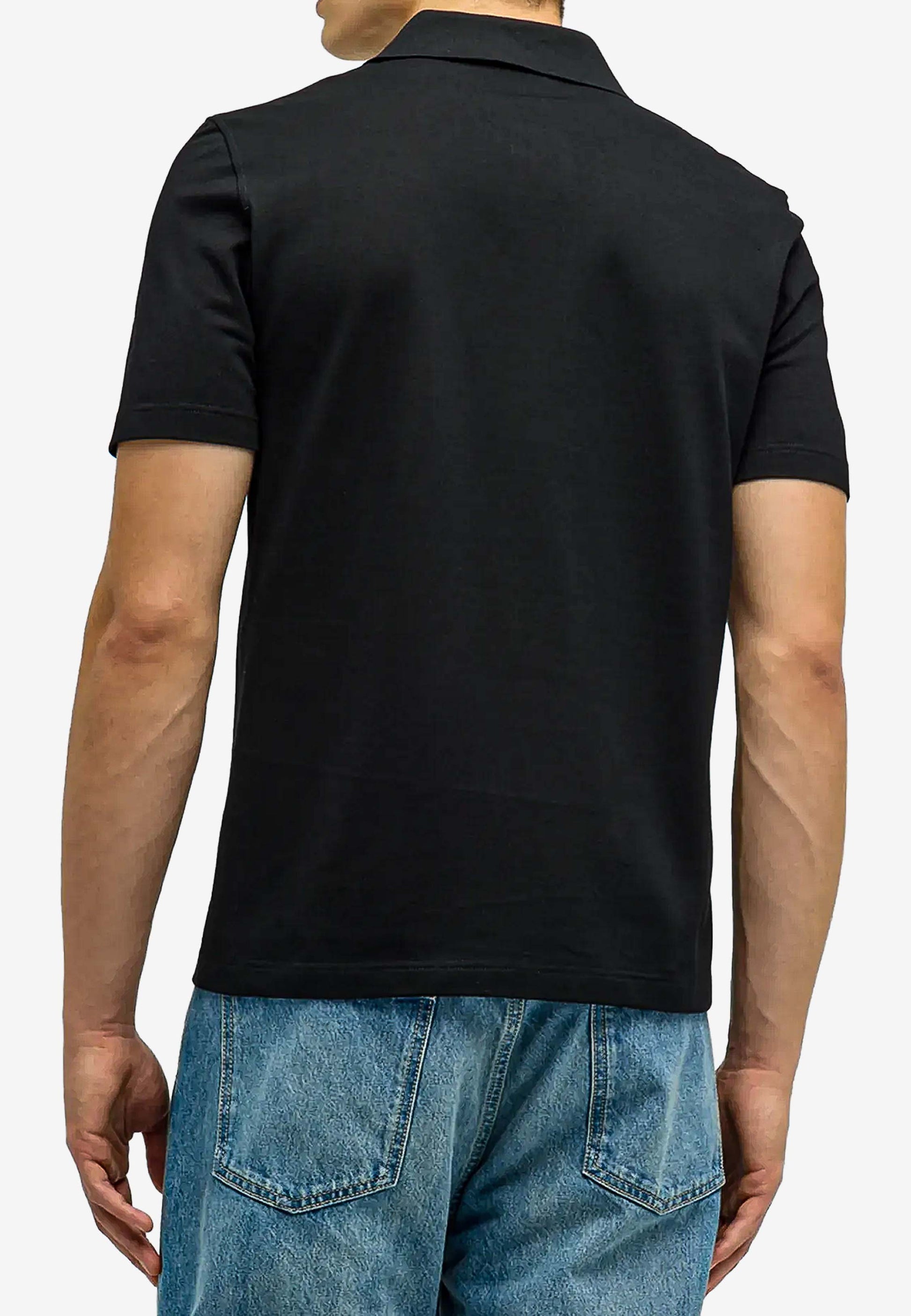 Camiseta Polo Negro Algodón S.F.