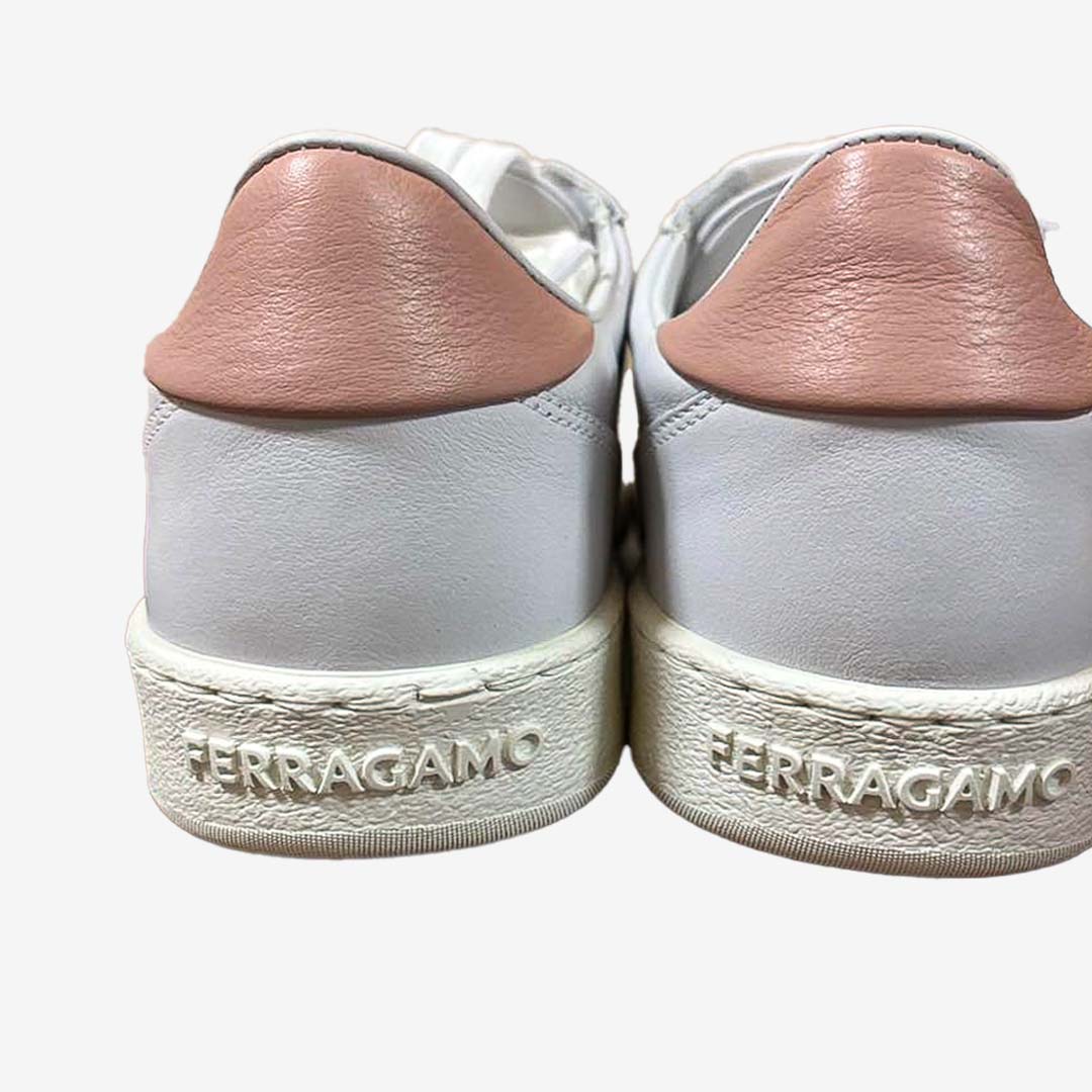 Tenis Dama Achille Logo Sneakers Blanco/Rosa S.F.