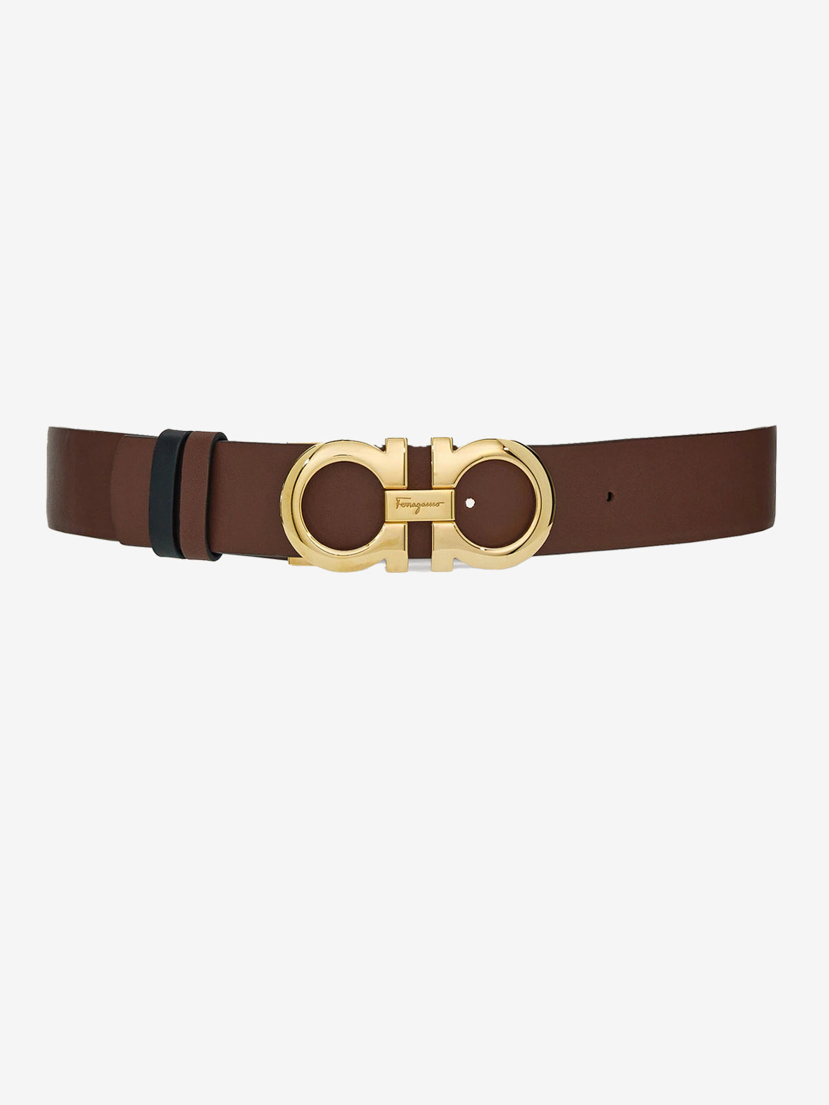 Cinturón Dama Café/Negro Reversible Cuero