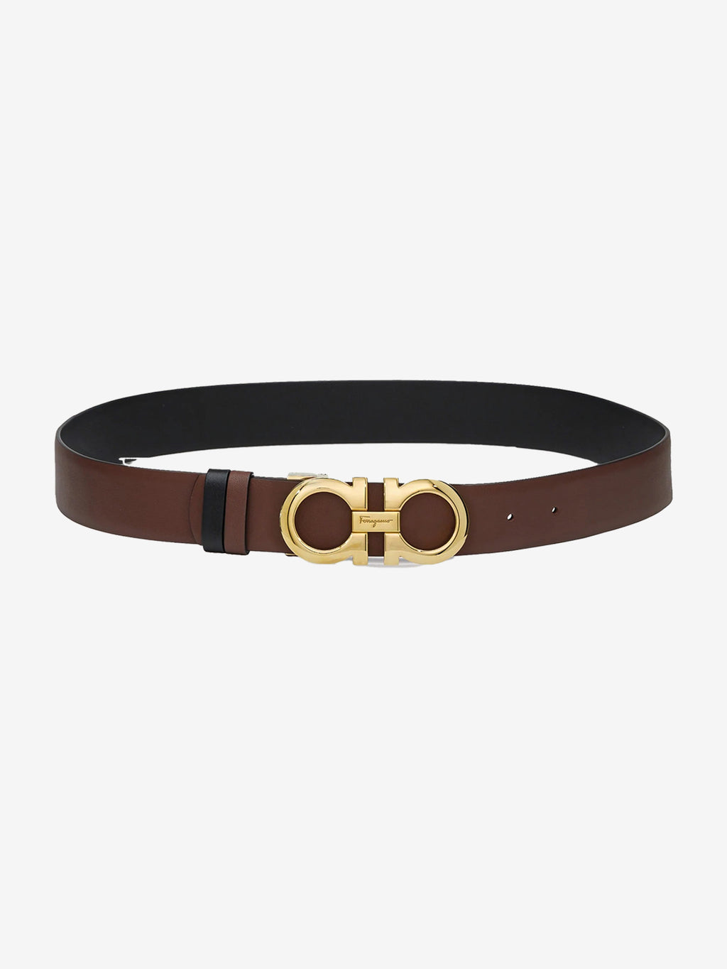 Cinturón Dama Café/Negro Reversible Cuero