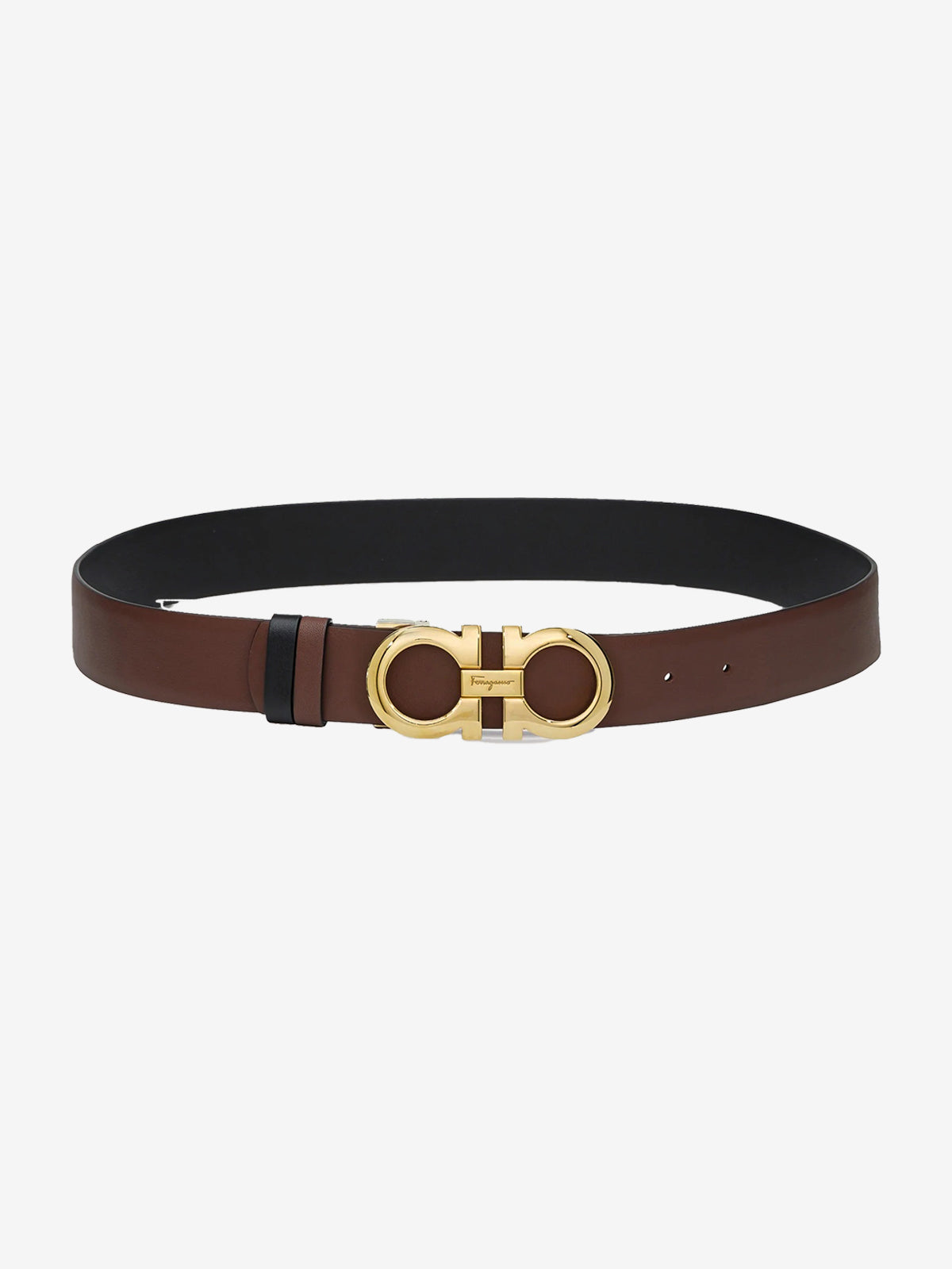 Cinturón Dama Café/Negro Reversible Cuero
