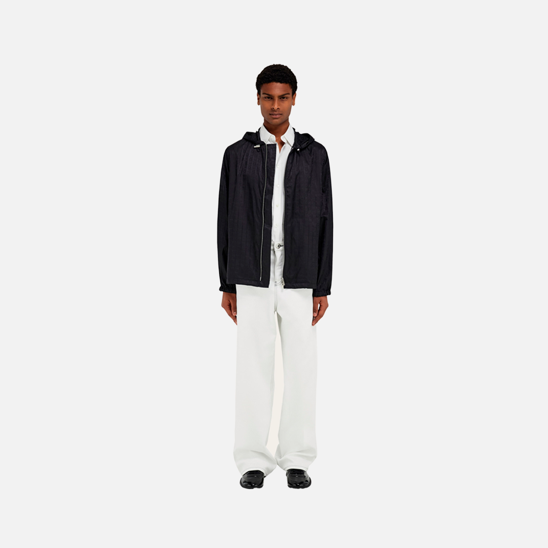 Chaqueta Negra Gancini-jacquard Hombre
