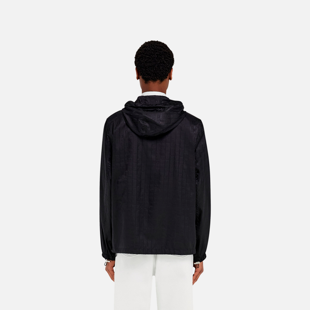 Chaqueta Negra Gancini-jacquard Hombre