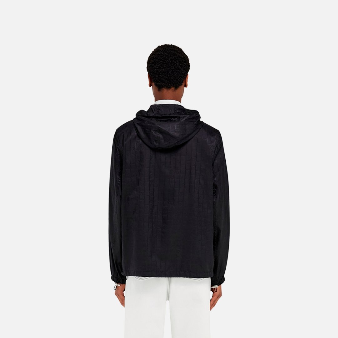 Chaqueta Negra Gancini-jacquard Hombre
