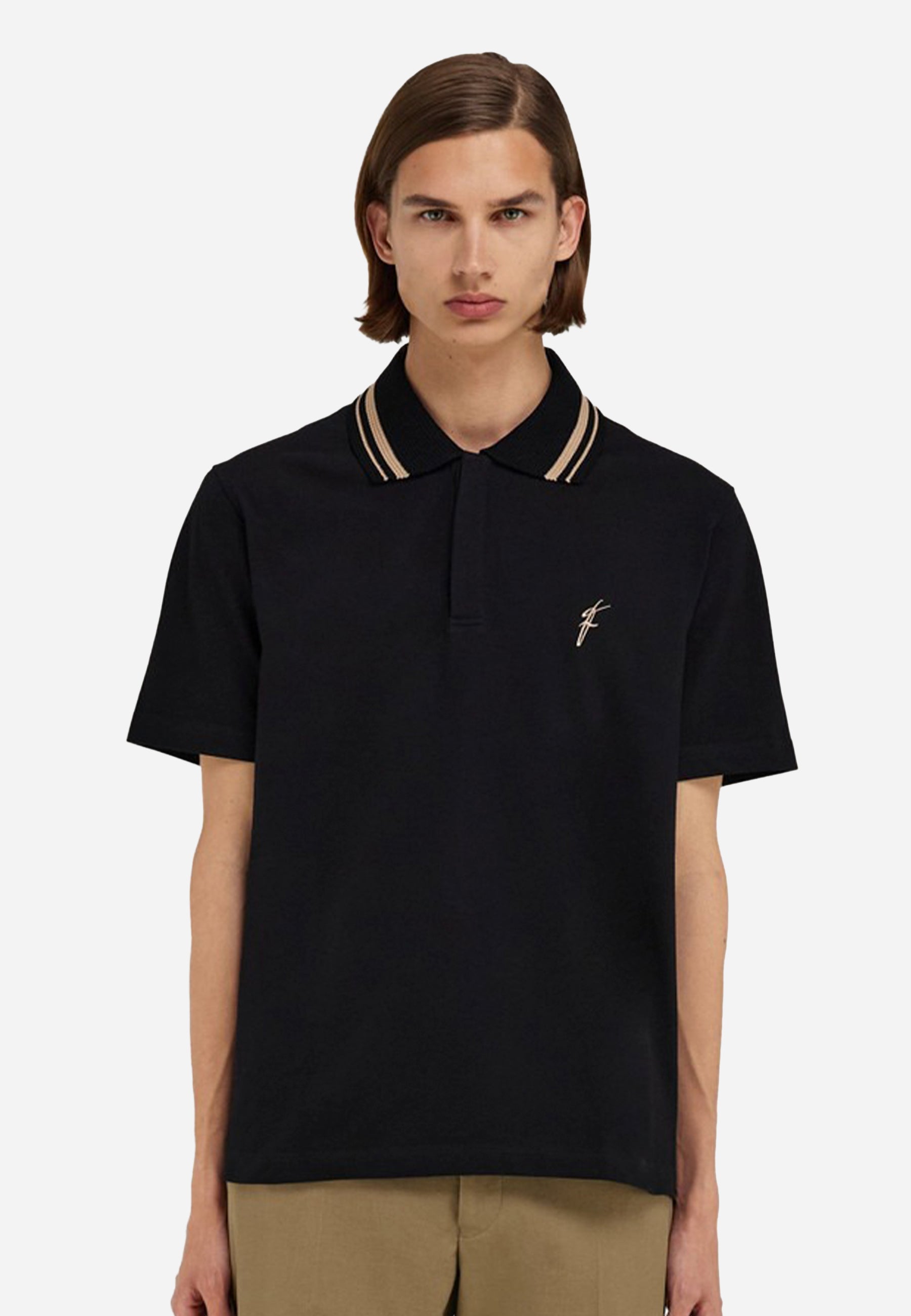 Camiseta Polo Negra Premium S.F.