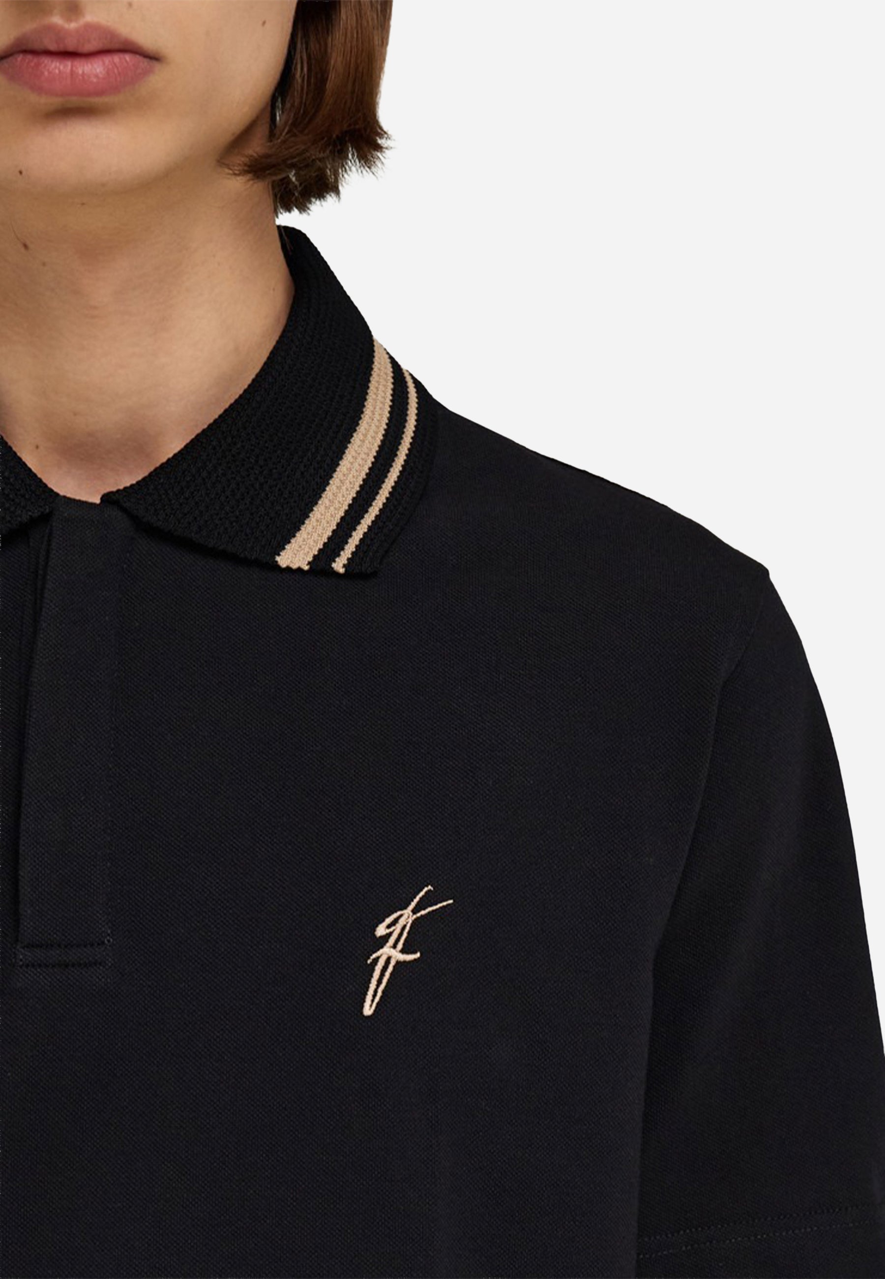 Camiseta Polo Negra Premium S.F.