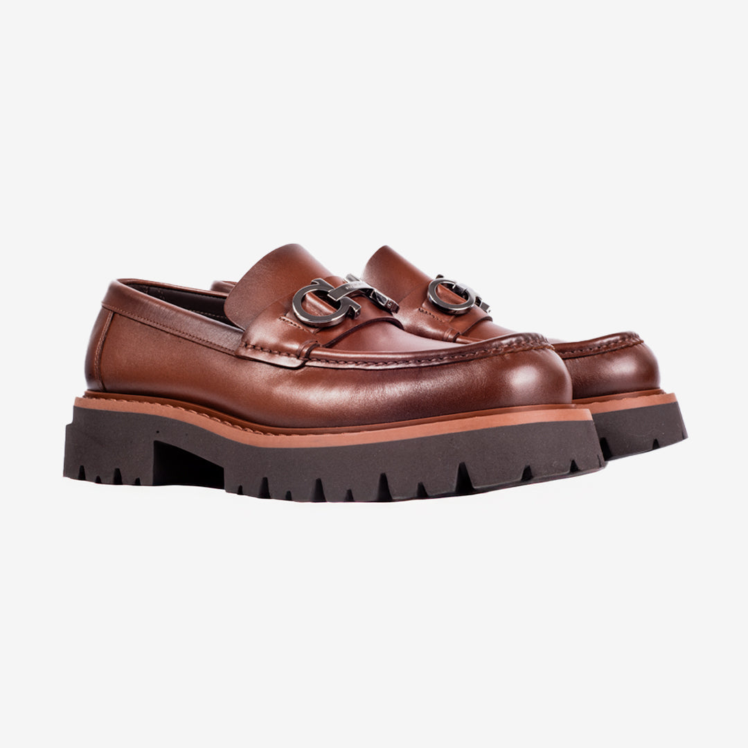 Zapato Florian Gancini Café en Cuero S.F.