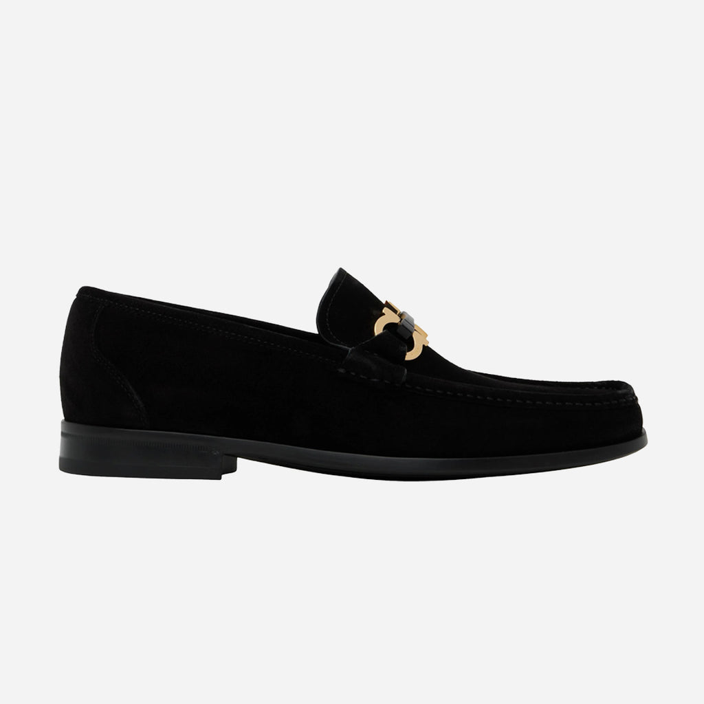Zapato Mocasines Grandioso Negro Gamuza Gancini S.F.