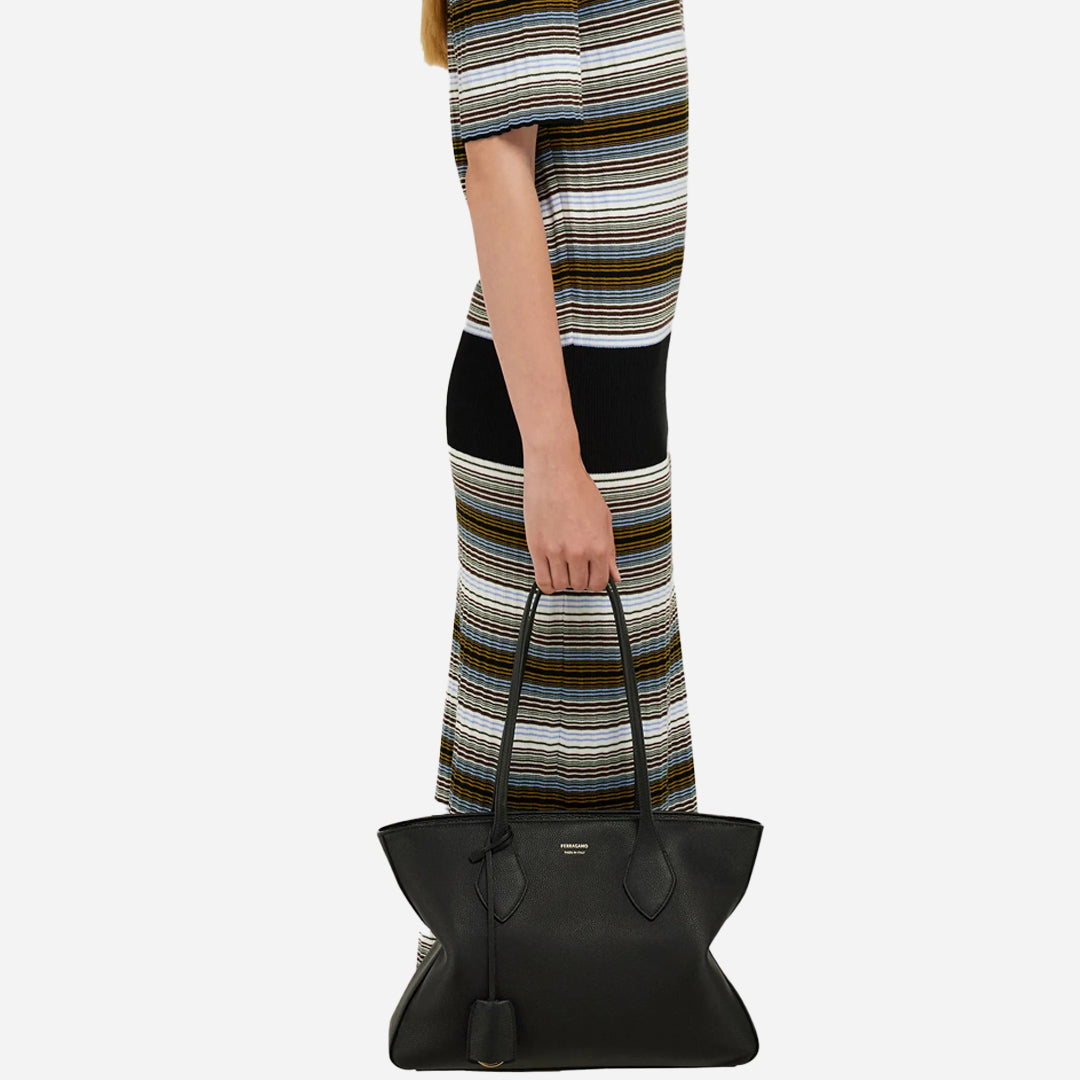 Bolso Dama Tote Star-Shaped Negro S.F.