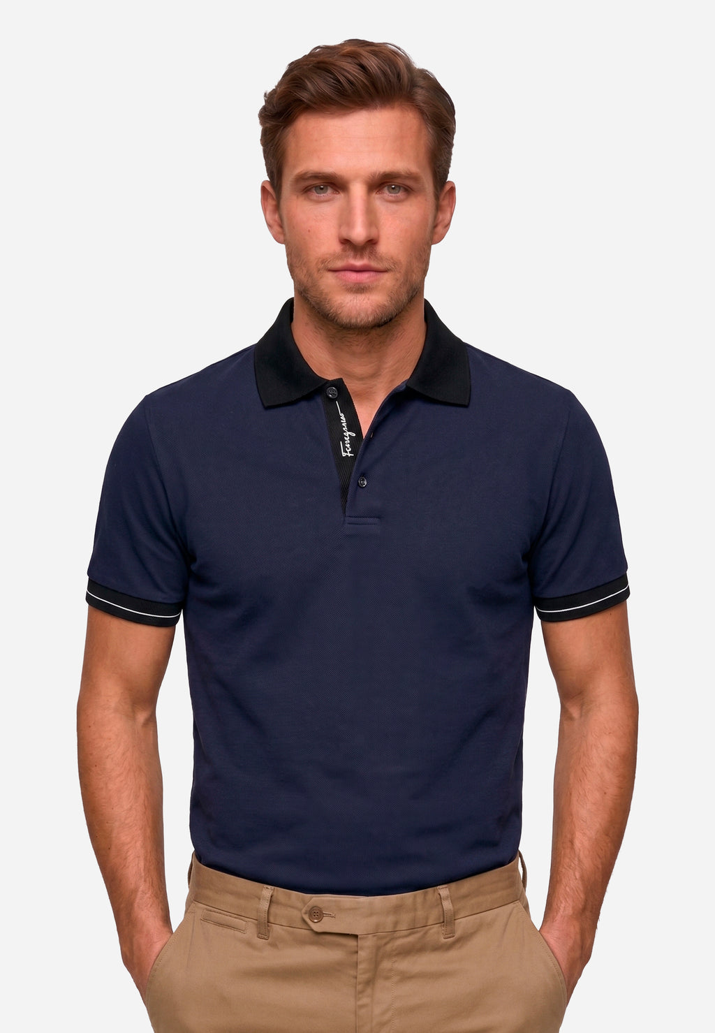 Camiseta Polo Navy Hombre S.F.