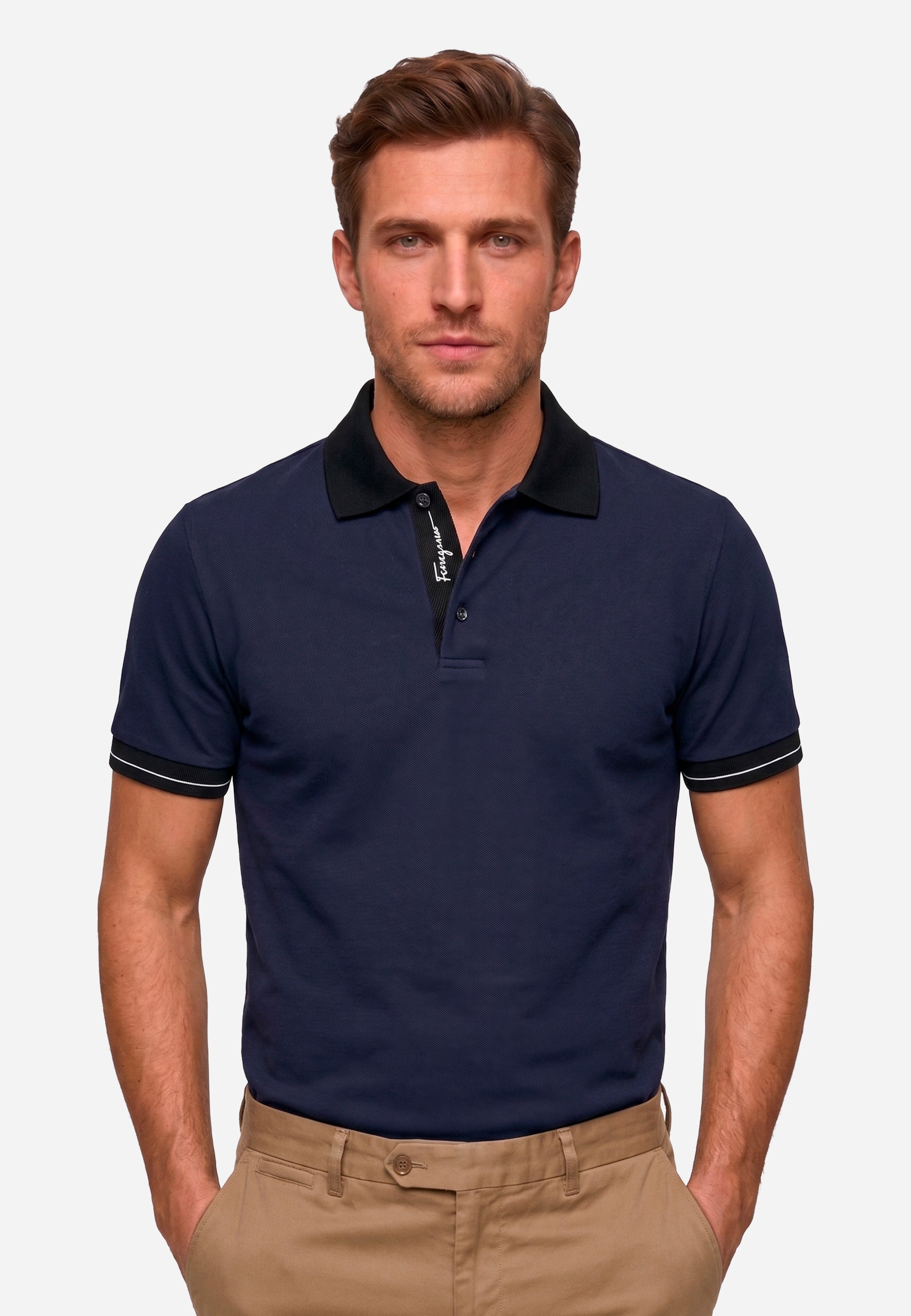 Camiseta Polo Navy Hombre S.F.