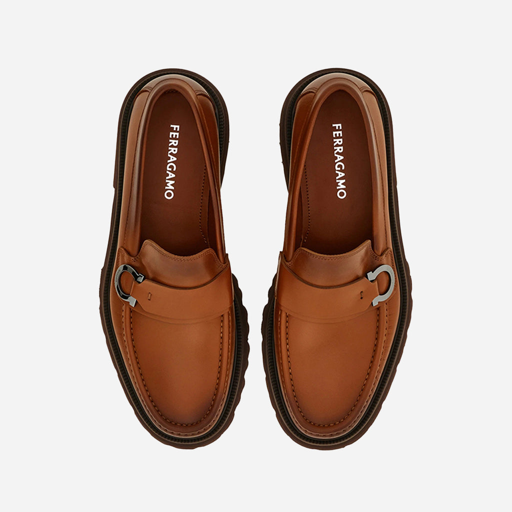 Zapato Mocasines Andover Gancini Café Natural S.F.