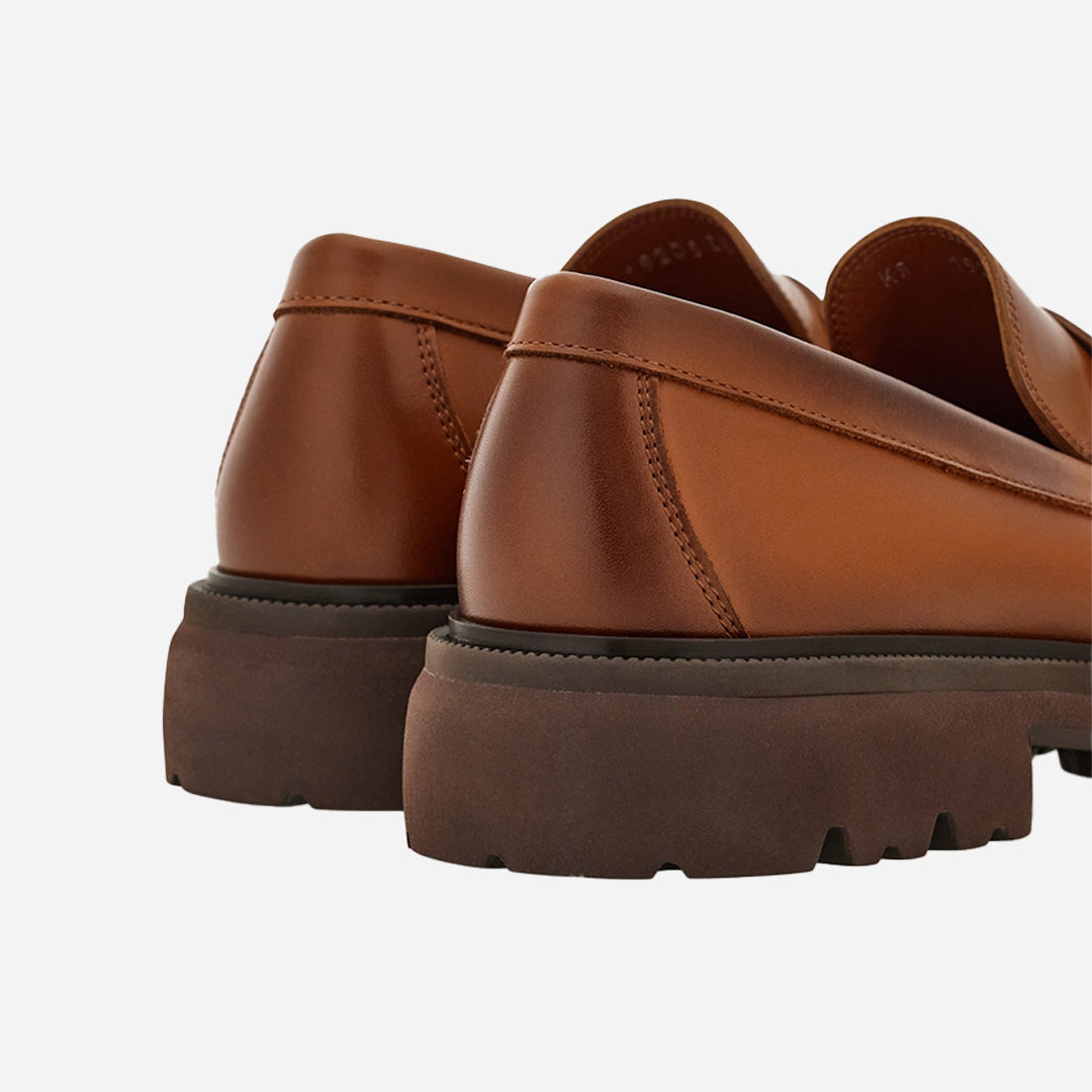 Zapato Mocasines Andover Gancini Café Natural S.F.