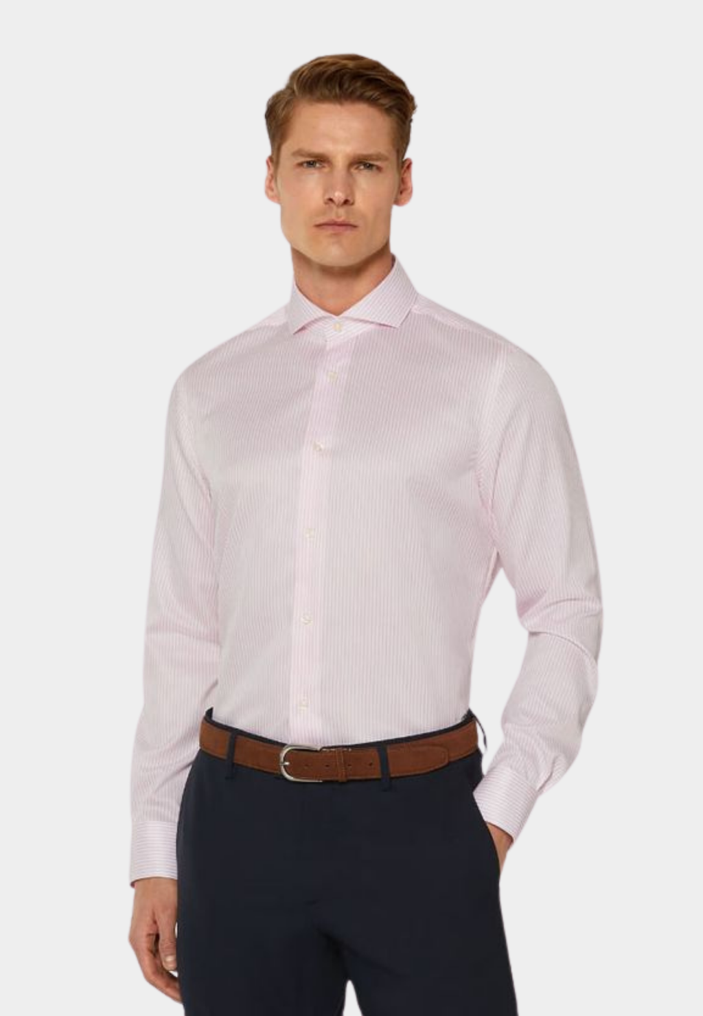 Camisa Clasic Rosada con Mircrorayas