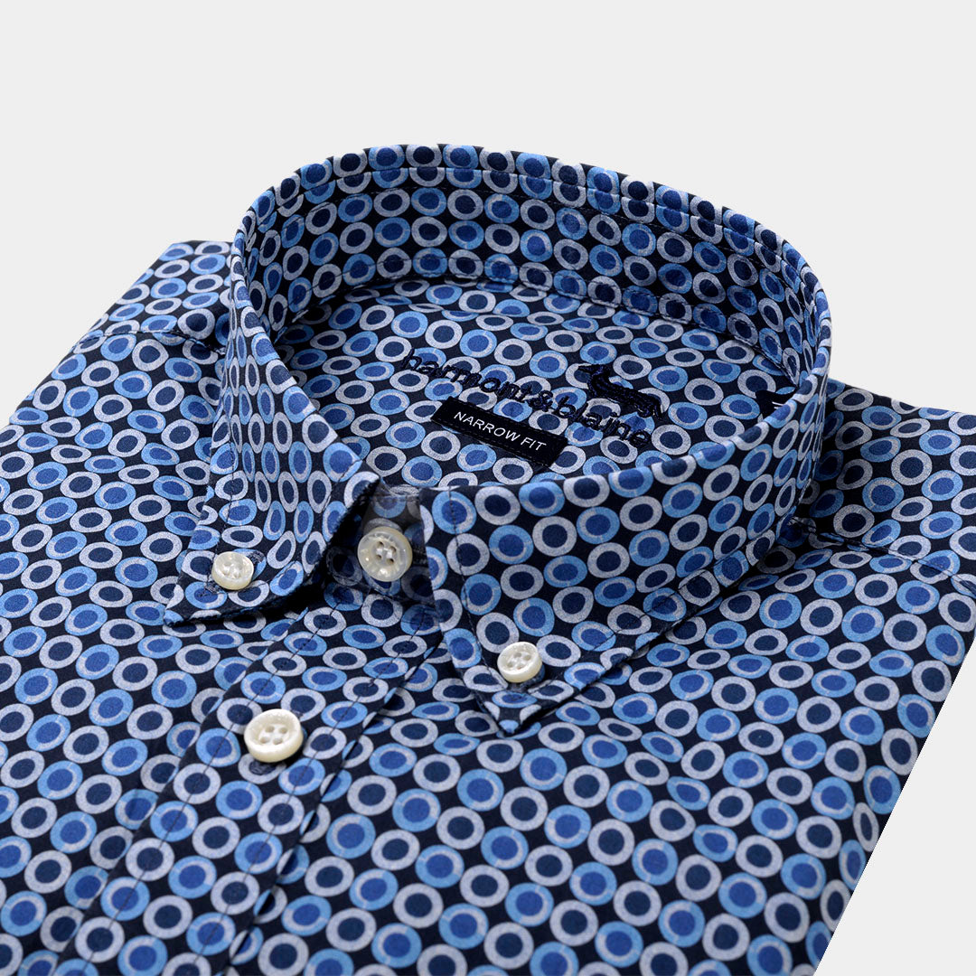Camisa Hombre Patrón Geométrico H&B