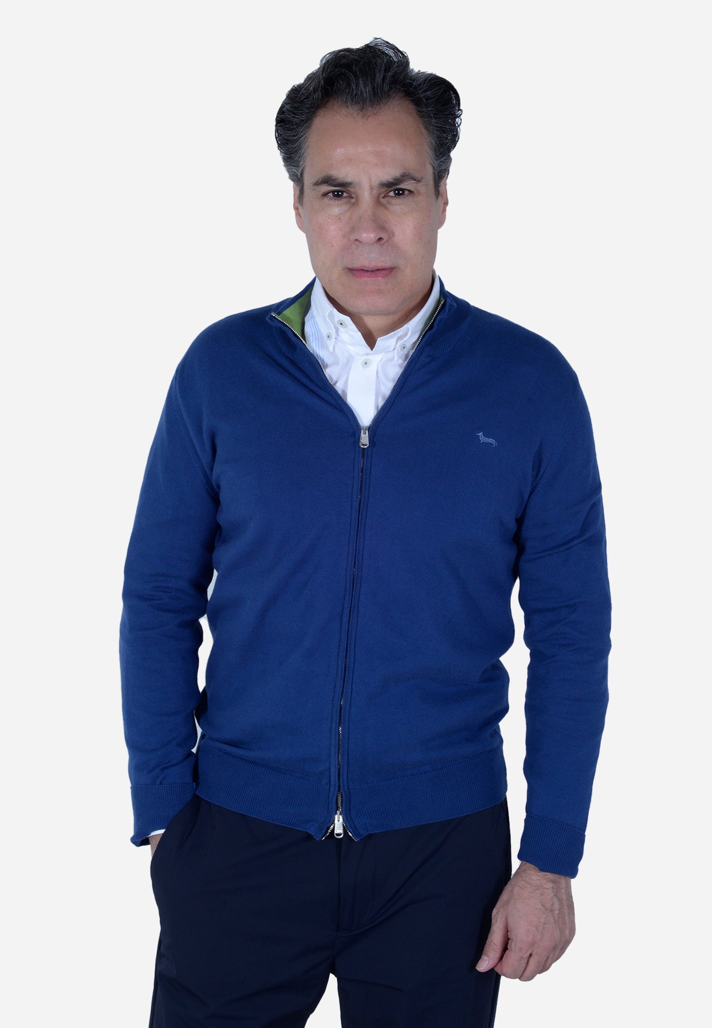 SWETER HARMONT & BLAINE AZUL ALGODÓN (HRL080030075-856)