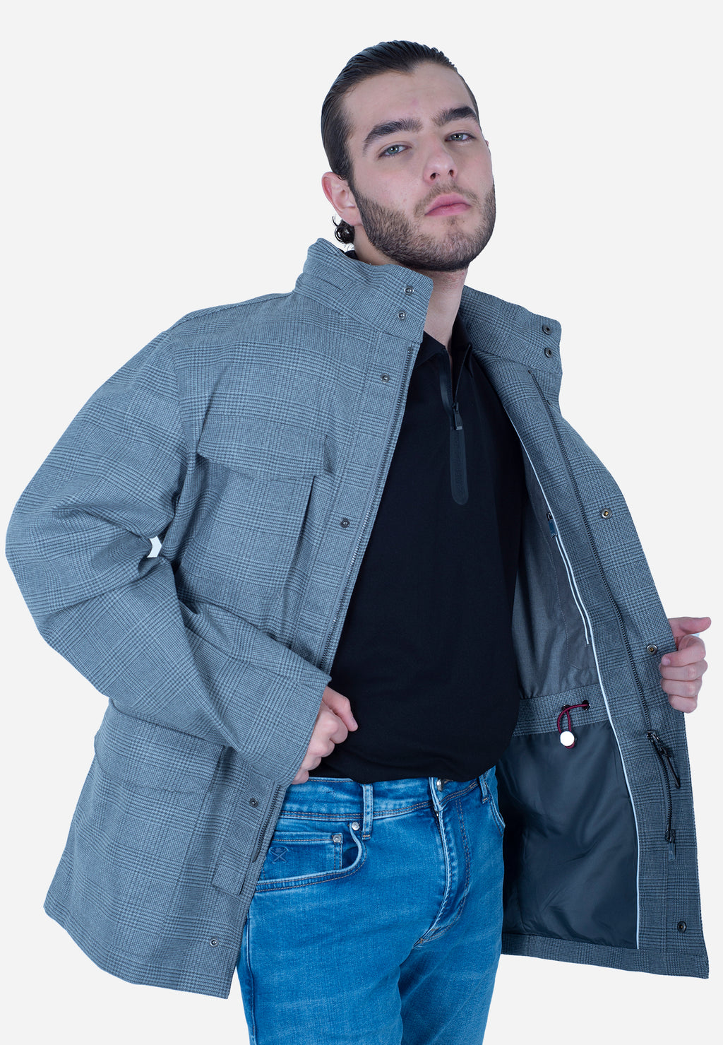 Chaqueta de Cuadros Estilo Británico H.L.