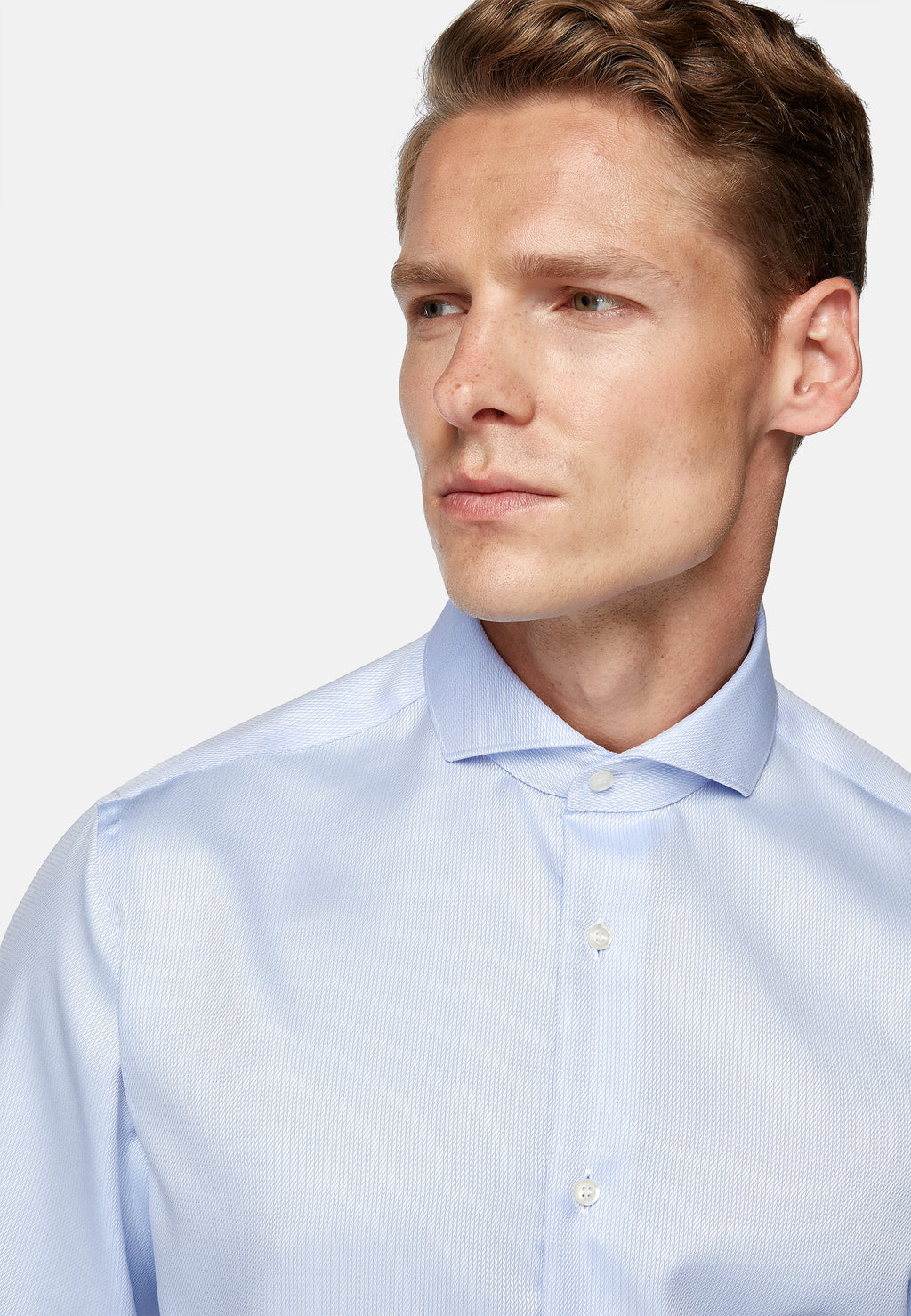 CAMISA BOGGI AZUL ALGODON