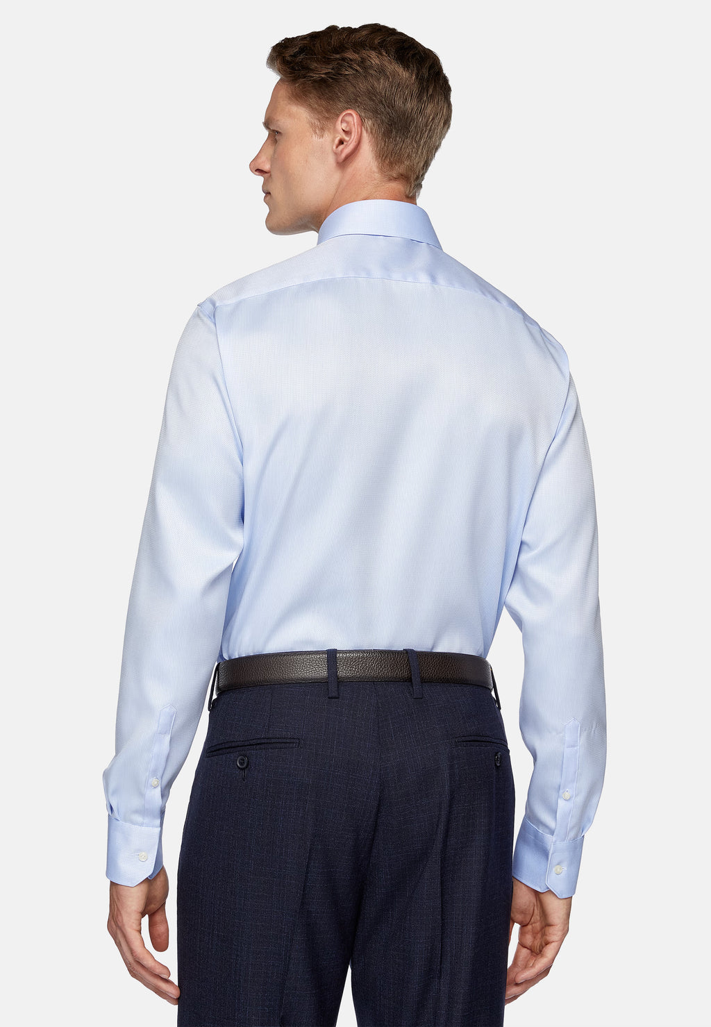 CAMISA BOGGI AZUL ALGODON