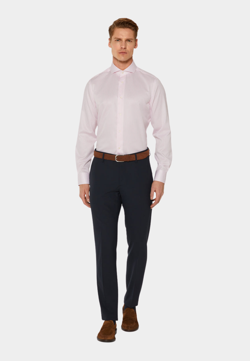 Camisa Clasic Rosada con Mircrorayas