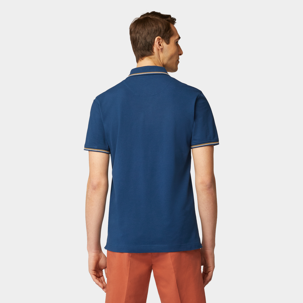 CAMISETA POLO HARMONT AZUL ALGODÓN  (LNJ0320208620-808)