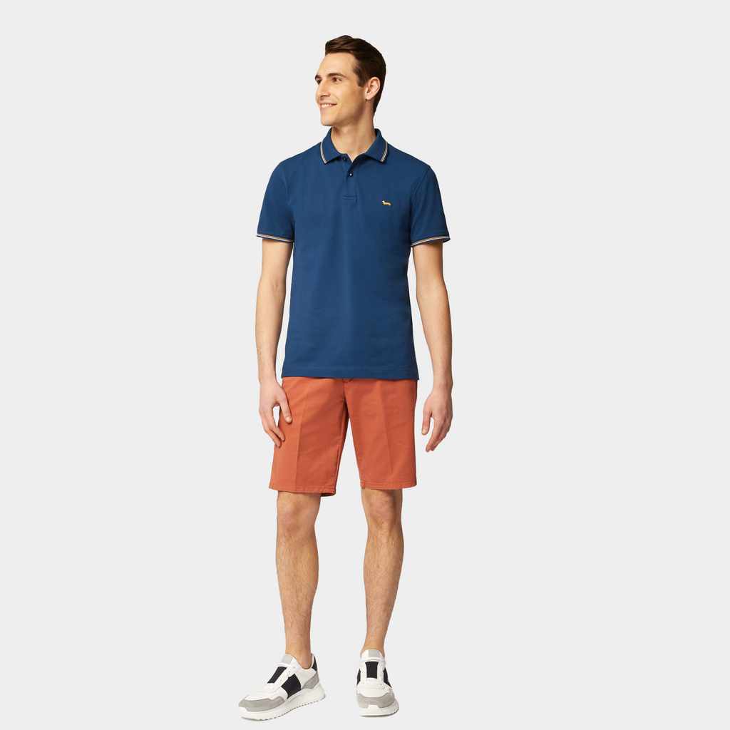 CAMISETA POLO HARMONT AZUL ALGODÓN  (LNJ0320208620-808)