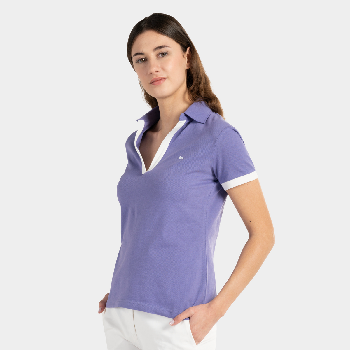 CAMISETA POLO HARMONT DAMA MORADO ALGODON (LSJDA1021222-529)