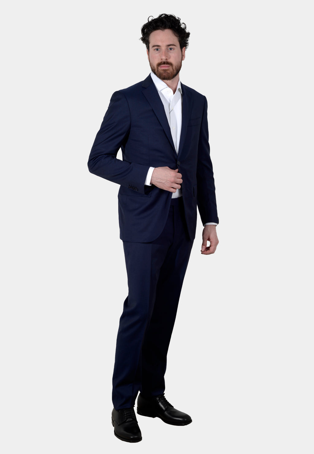 Traje de Hombre Azul Plano Lana C.