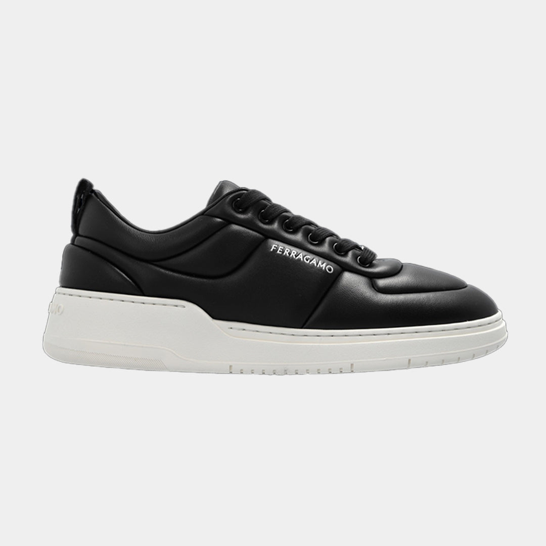 TENIS FERRAGAMO NEGRO CUERO (774865-CARO MAN)