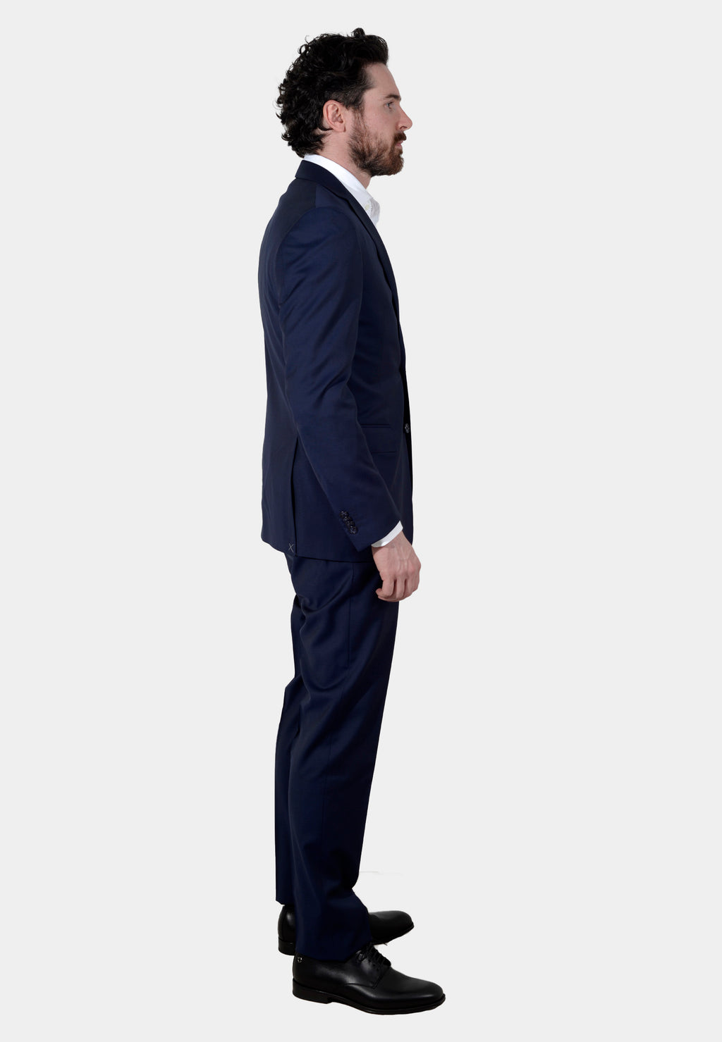 Traje de Hombre Azul Plano Lana C.