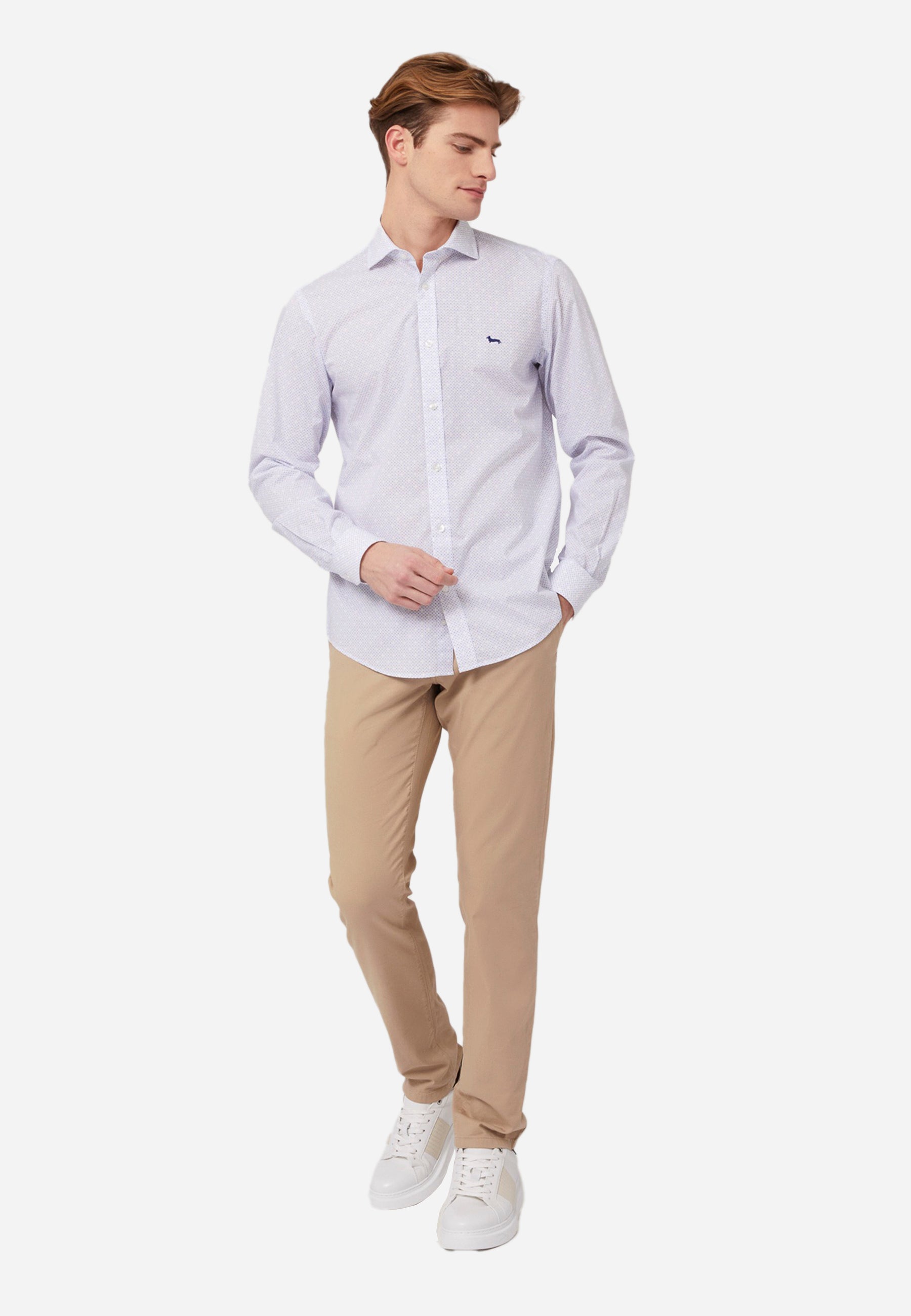 Camisa de Micro-Patrón Clásico H&B