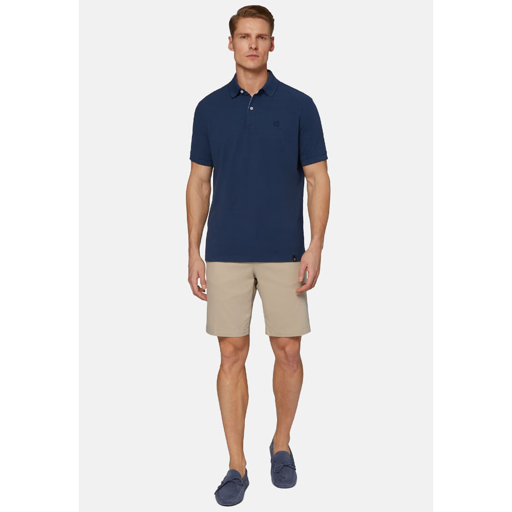 CAMISETA POLO  BOGGI AZUL ALGODON (24P043001)