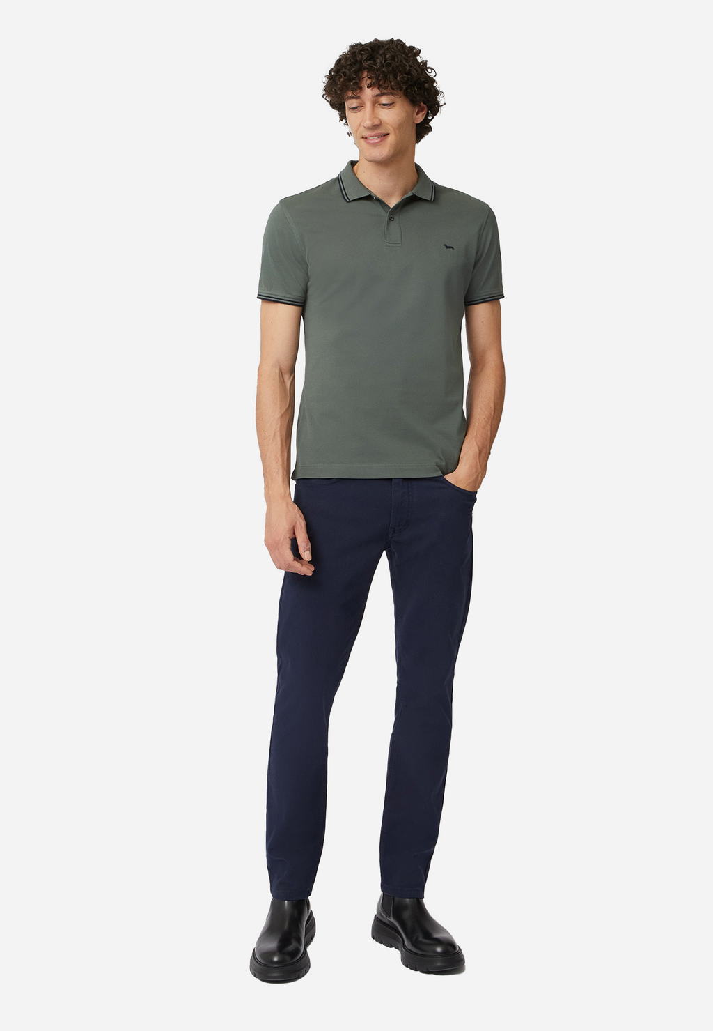 CAMISETA POLO HARMONT & BLAINE VERDE ALGODON (LNM010021148)