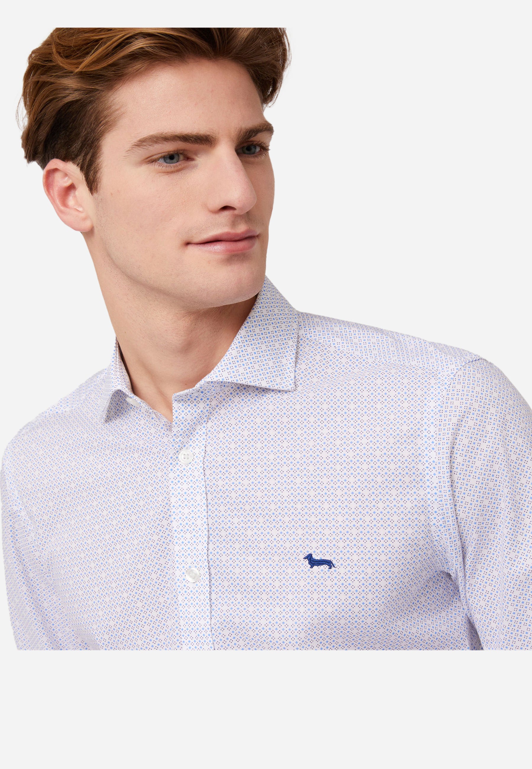 Camisa de Micro-Patrón Clásico H&B