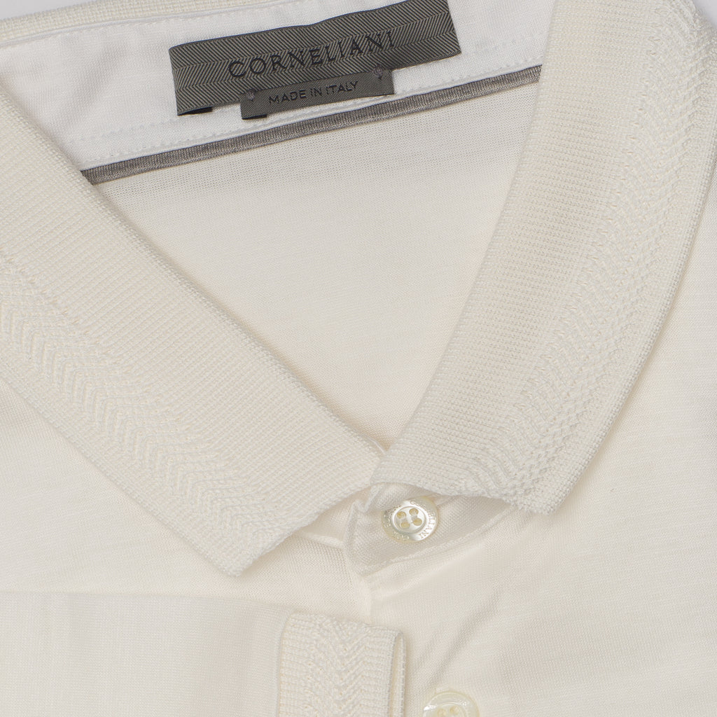 CAMISETA POLO CORNELIANI BLANCO ALGODON
